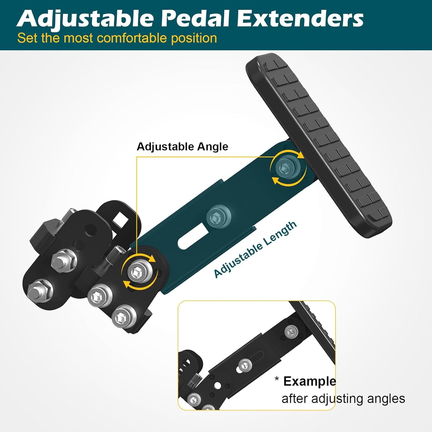 OceanicEcho [Updated] Gas and Brake Pedal Extenders for Short Drivers People Driving Cars, Go Kart, Ride on Toys, Accelerator Pedals and Adjustable Length and Angle Auto Vehicles Brake