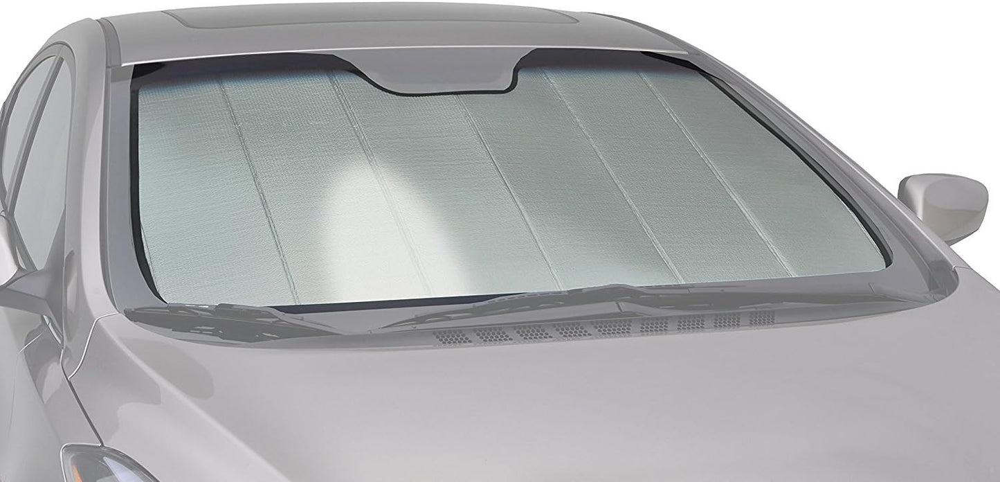 Intro-Tech FD-904A-P Automotive Premium Custom Fit Folding Auto Sun Shade, Silver
