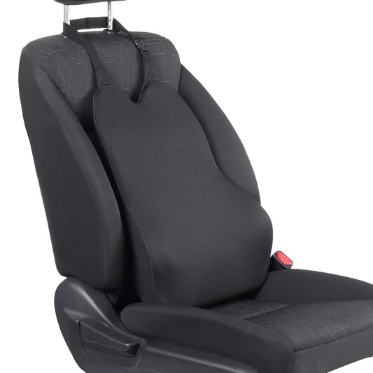 Amooca Lumbar Support for Car Seat, Soft Memory Foam Full Size Backrest for More Comfortable Driving, Design for Relieve Driving Fatigue, Suit for Car Seat, Office Chair - Black