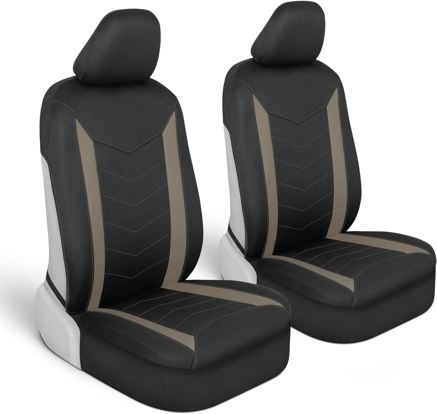 Motor Trend SpillGuard Seat Covers for Cars Trucks SUV – Black Seat Covers with Waterproof Neoprene Lining, Automotive Car Seat Covers for Front Seats Only, Forros para Asientos de Carro