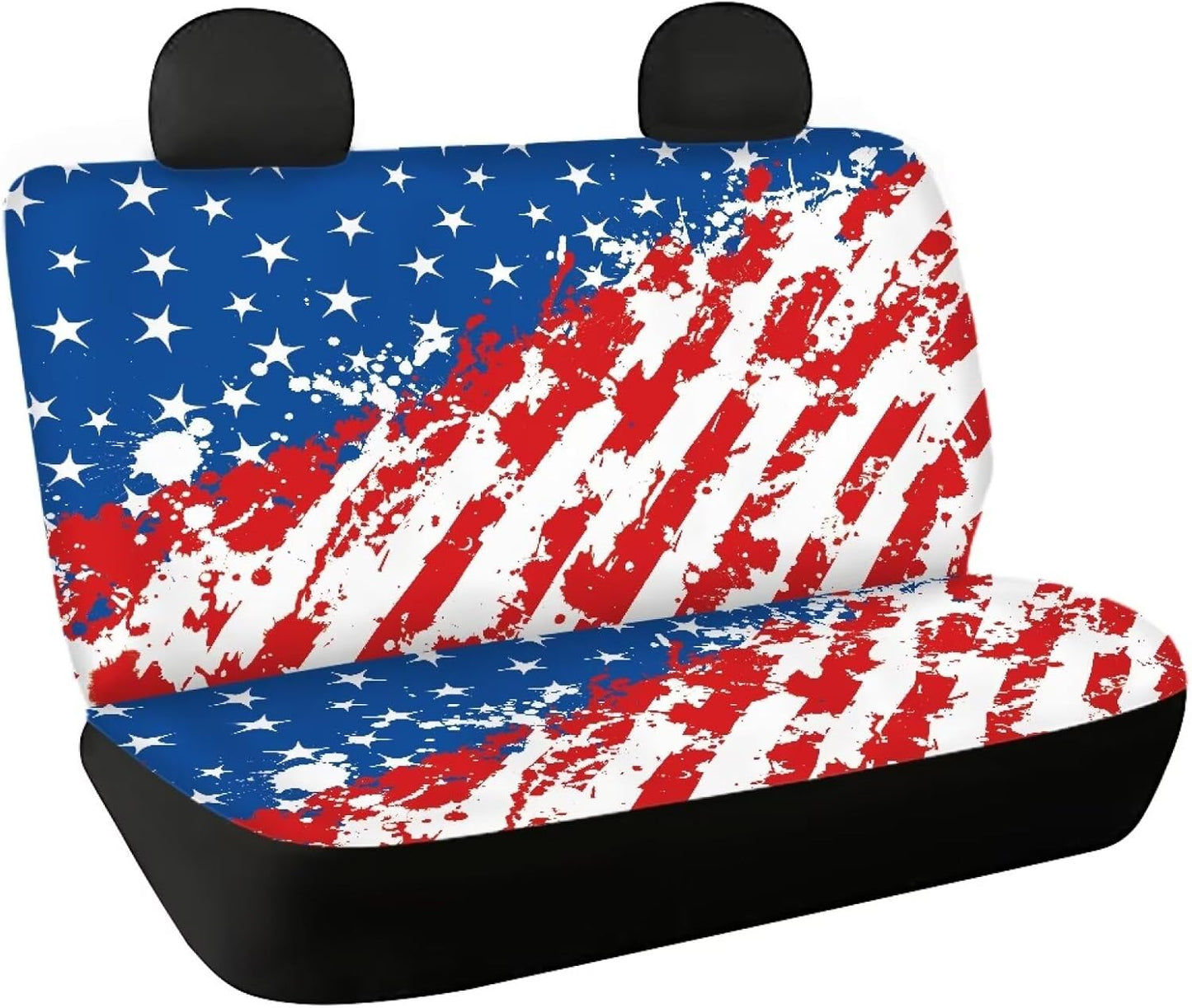 AFPANQZ Cowhide Milk Cow Print Car Rear Bench Protective Seat Cover - Brown, Polyester Fabric, Universal Fit, Full Wrap, Dust-Proof - For Trucks, Vans, SUVs