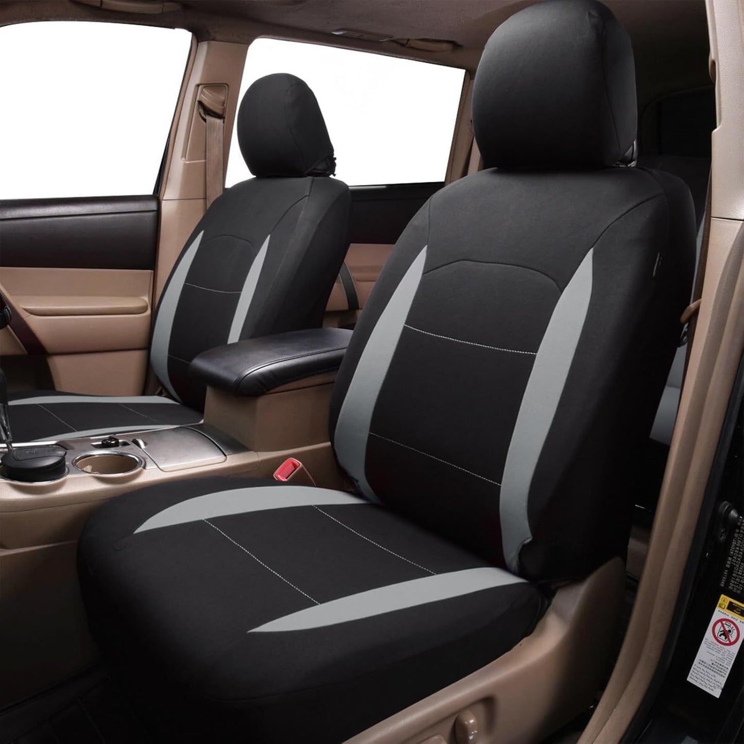 Flying Banner Car Seat Covers Full Set 9 PCS Rear Bench with 3 Zippers Split into 40/50 50/50 60/40 Truck SUV