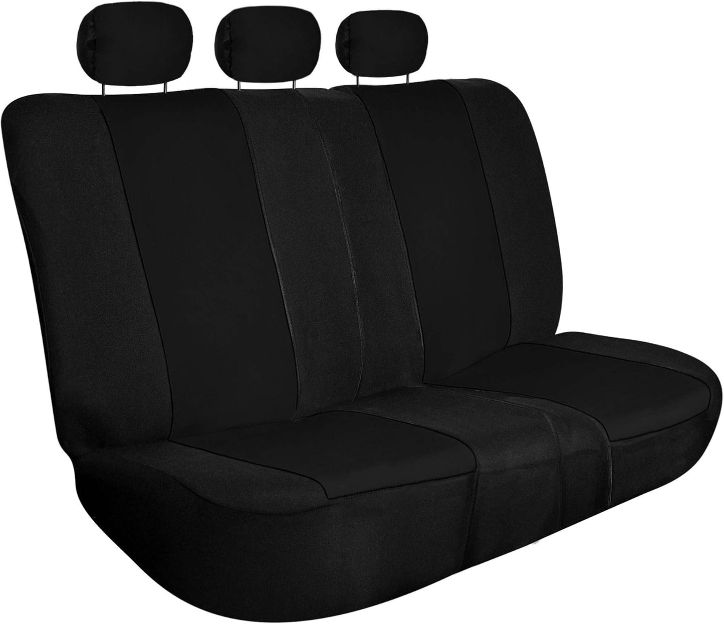 FH Group Back Seat Cloth Car Seat Covers - Universal Fit Rear Seat Covers for Cars with Rear Split Bench, Car Interior Accessories for SUV, Sedan, Van, Beige