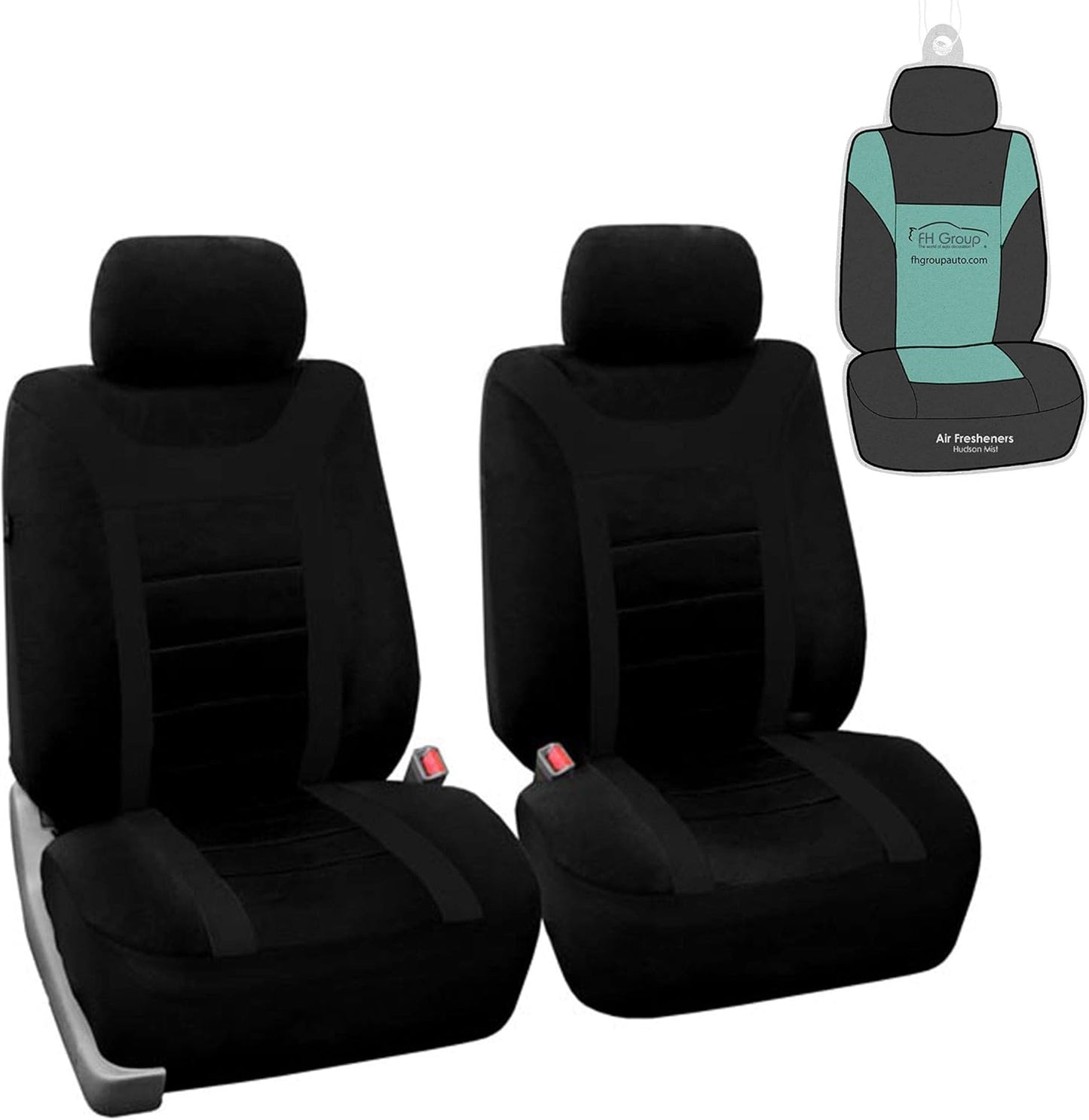 FH Group Car Seat Covers Sports Seat Covers Front Seats Only, Airbag Compatible Beige Black Automotive Seat Cover Combo Small Car Seat Cover Design Universal Fit Interior Accessories Cars Trucks SUVs