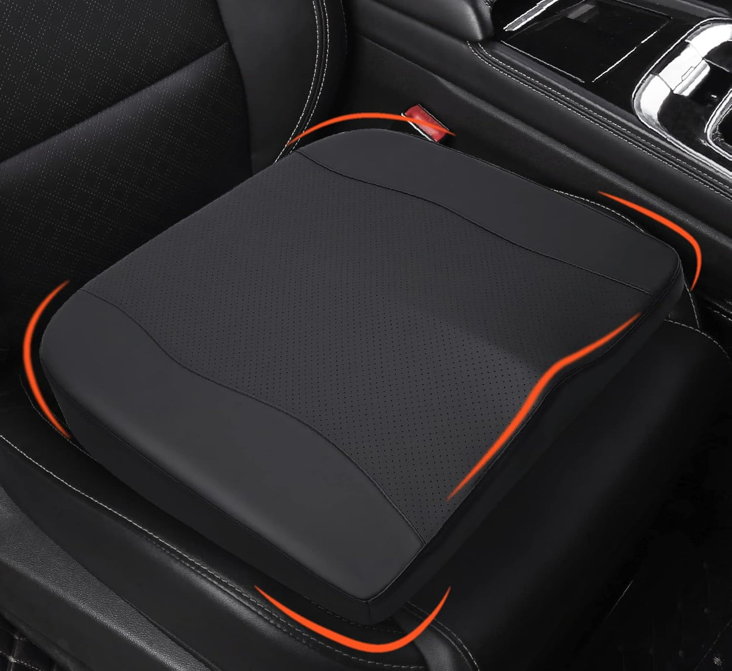 Lofty Aim Car Seat Cushion, Comfort Memory Foam Car Cushions for Driving - Sciatica & Lower Back Pain Relief, Seat Cushion for Car Seat Driver, Office Chair, Wheelchair -Dark Grey