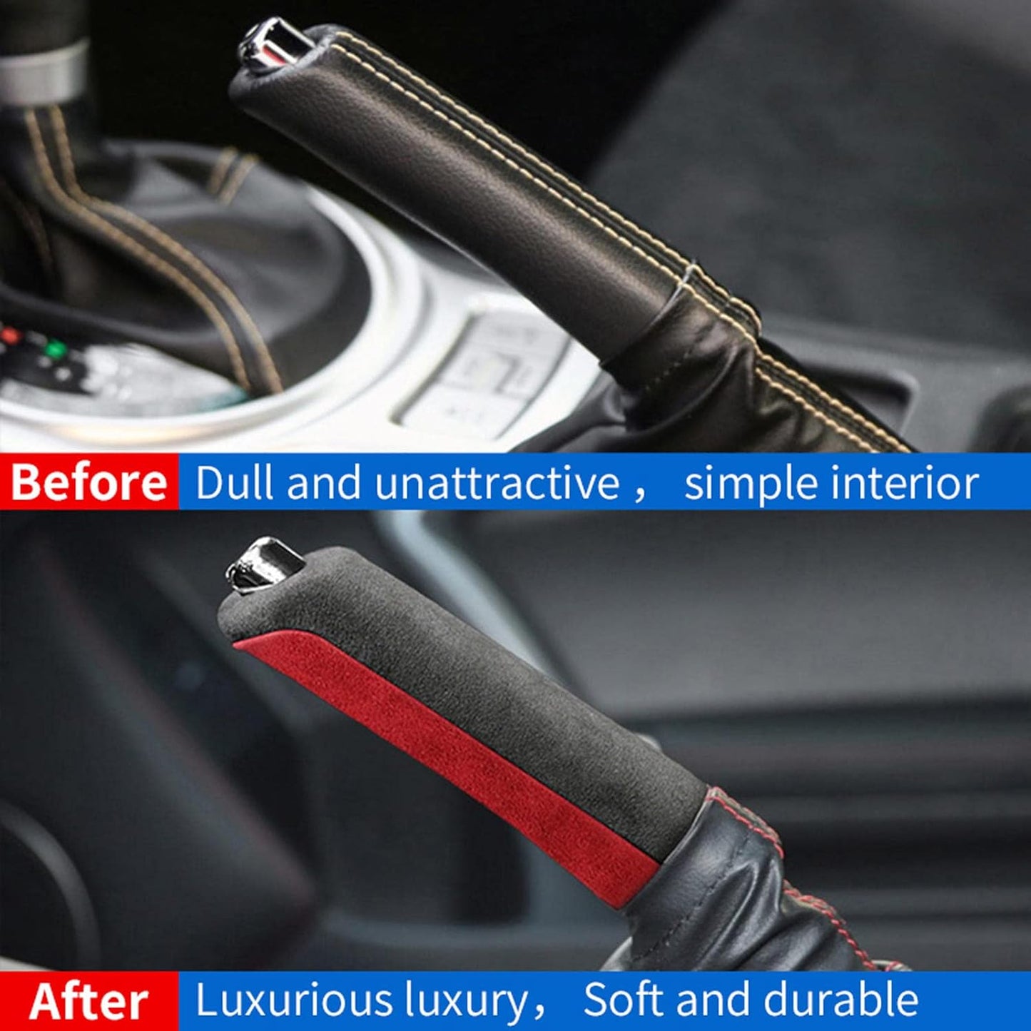 BeVaaL Car Handbrake Cover Gear Sticker Mouldings Interior Protect ，for Subaru BRZ Toyota 86 GT86 2013-2020 Car Accessories