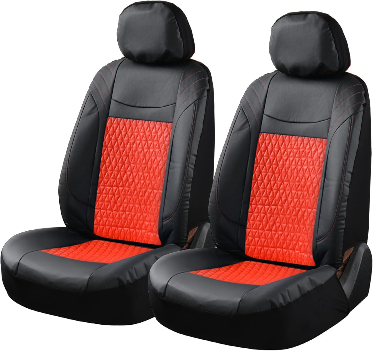 Coverado Car Seat Covers Full Set, 11 Pieces Universal Seat Covers for Cars, PVC Car Seat Cushions, Auto Car Seat Protectors for Front and Rear, Driver Seat Covers Fit for Most Vehicles Black