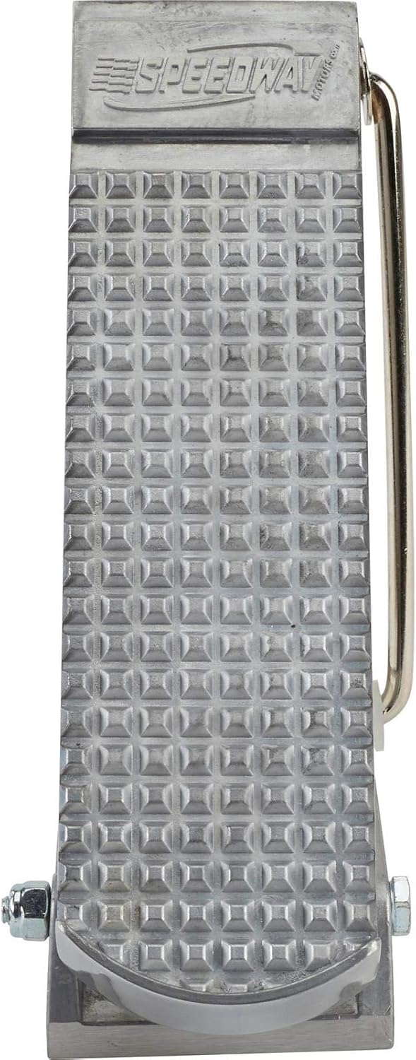 Speedway Motors Cast Aluminum Accelerator Throttle Pedal Assembly Includes Heavy Duty Cable, Mounting Hardware and Textured Pedal, 2.5 x 6 x .25 Inches