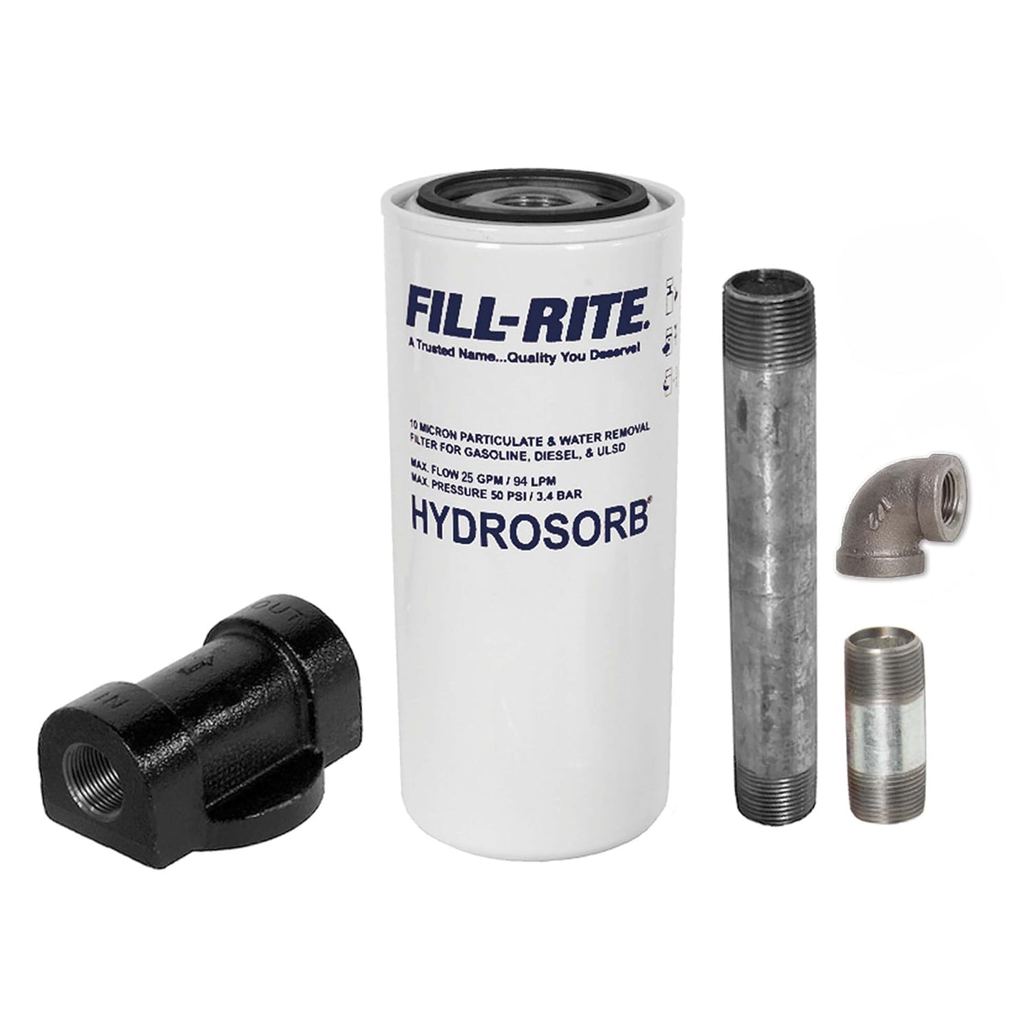 Fill-Rite 1200KTF7018 10 Micron 25 GPM Particulate Fuel Filter Kit
