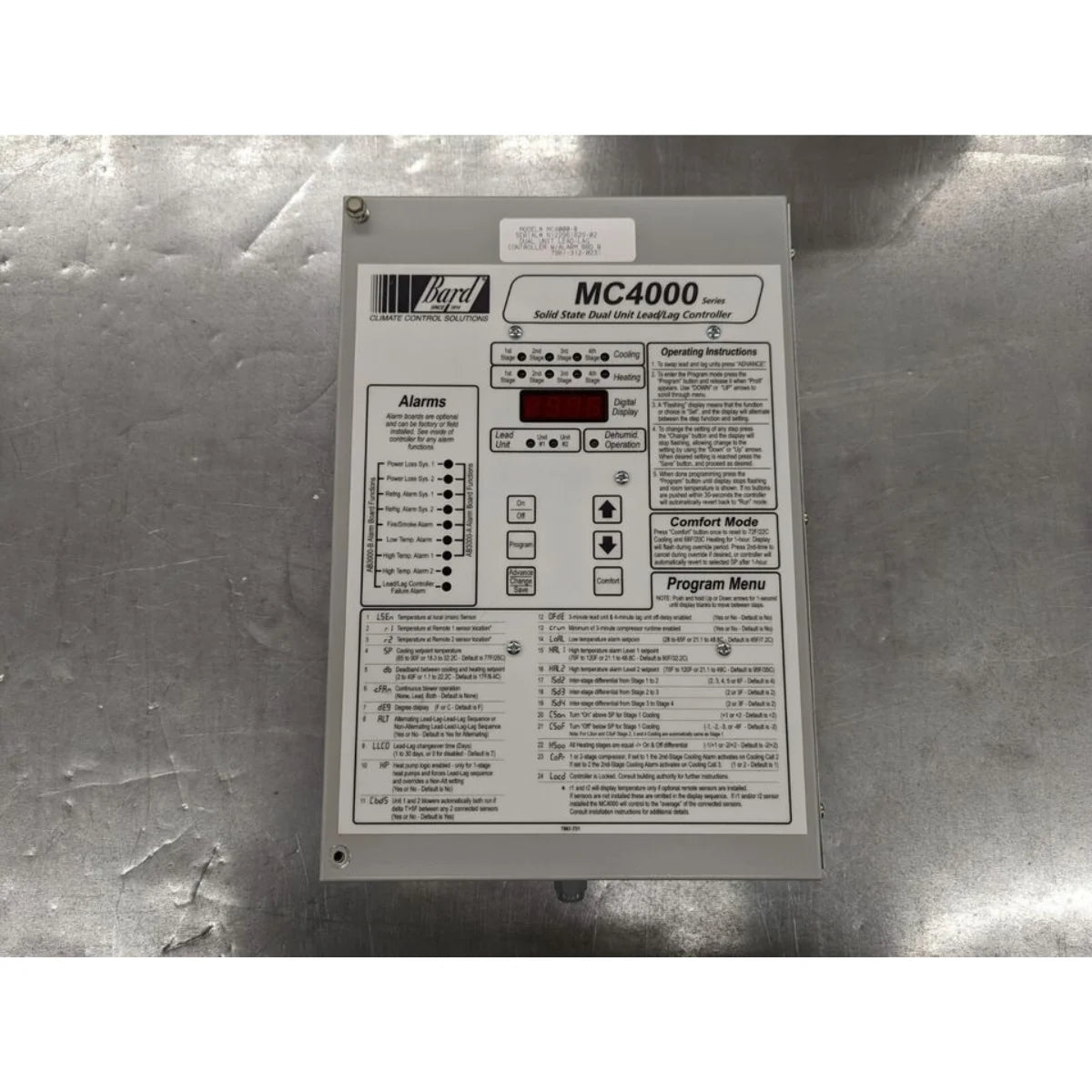 Bard MC4000 - Dual Unit Lead / Lag Controller