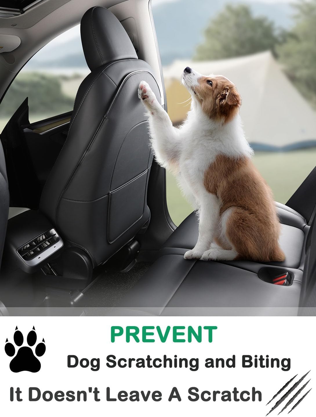 EVMODS for Tesla Back Seat Protector for Kids,Child Feet Kick Mats Seat Cover Waterproof Pet Protect Covers for Stains and Scratches Fit Tesla Model Y/3/S/X Accessories 2PCS