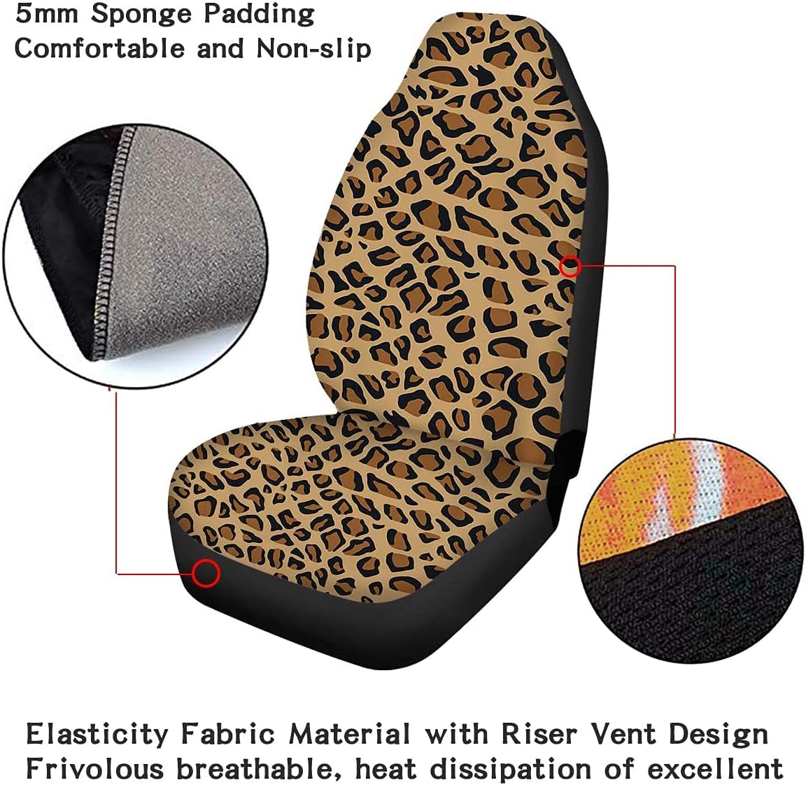 KEIAHUAN Galaxy Owl Car Seat Cover for Women Men, 2 Packs High Back Bucket Universal Fit Auto Seat Covers for Cars, Trucks, SUV, or Van