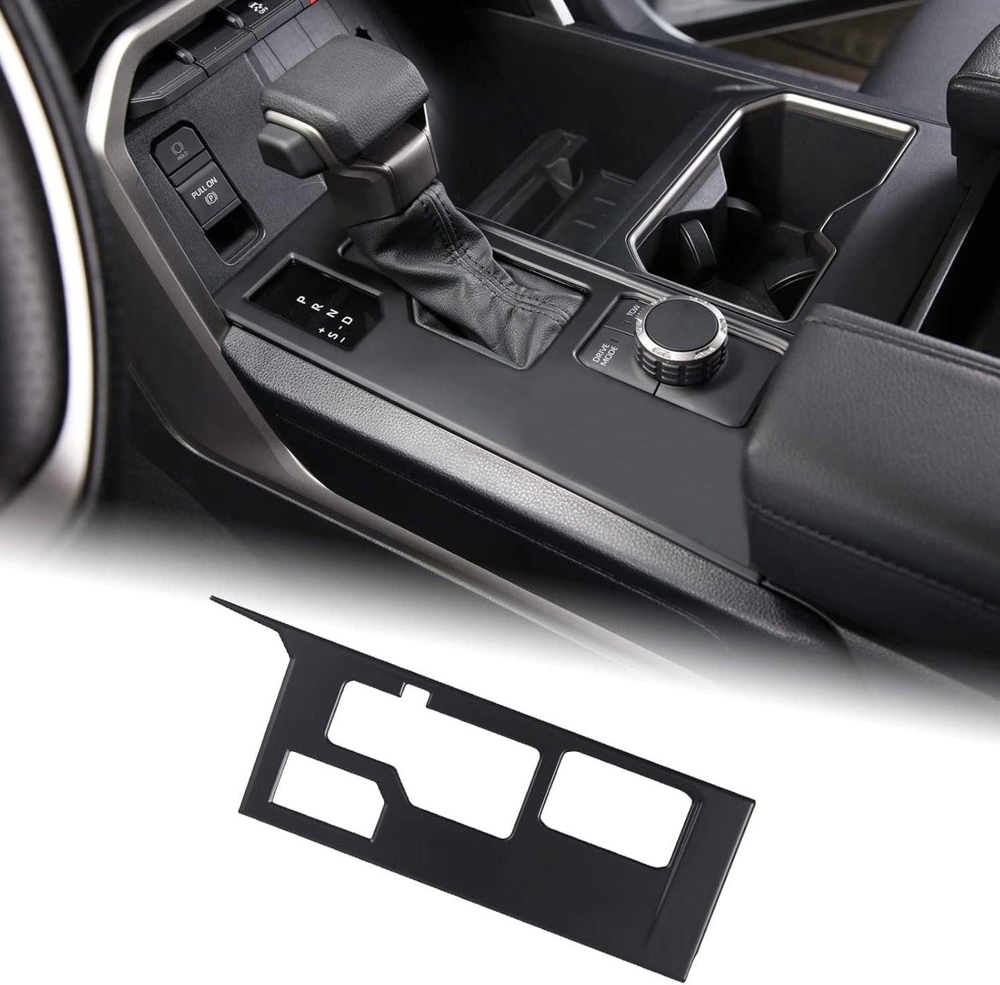 Aunginsy Central Control Gear Shift Panel Trim Cover Compatible with Toyota Tundra/Sequoia 2022-2024 Car Gear Shifter Console Anti-Scratch Panel Frame Protect Sticker with 4WD Accessories(Mech Style)