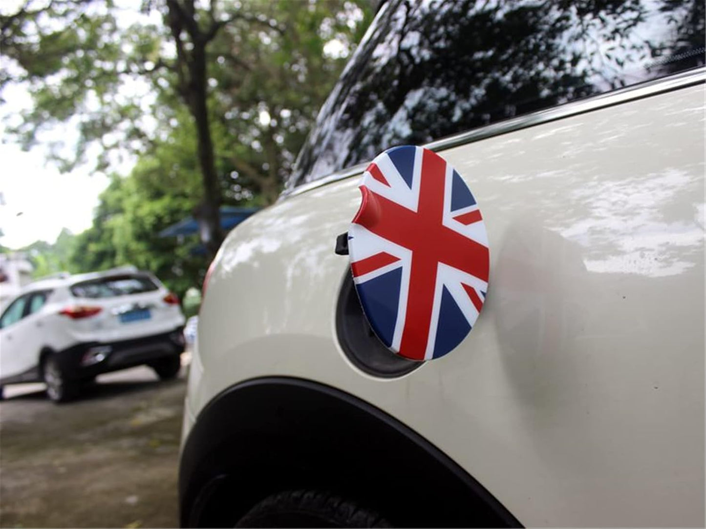 Union Jack UK Flag R ABS Cover Cap Case Compatible with Mini Cooper F57 Covertible 2016-2021 (Decoration Fuel Tank Door 1.0T)