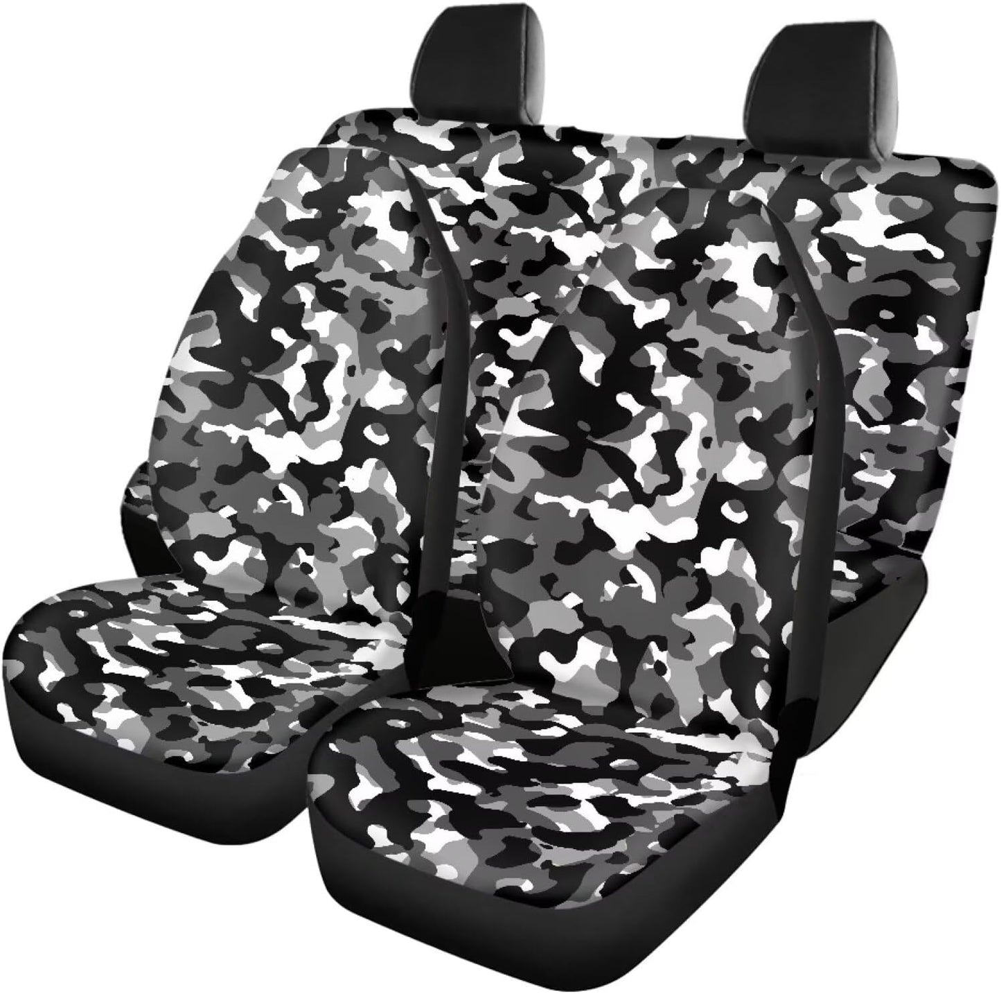 AFPANQZ Oriental Dragon Print Car Seat Covers Full Set for Back Seat Front Seats Universal Fit Most Cars SUVs Trucks Vans Comfortable Auto Seat Protection Full Set for Women Men Black Red