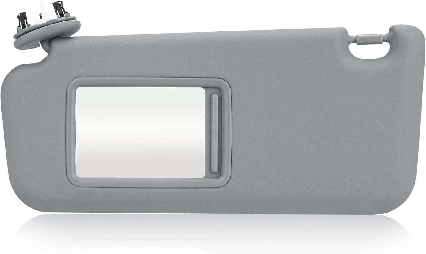 TadaMark Left Driver & Right Passenger Side Sun Visor Fit for Toyota RAV4 2006 2007 2008 2009 2010 2011 2012 2013 Gray with Light Replace # ‎74320-42501-B2 74310-42452-B2 (1 Pair)