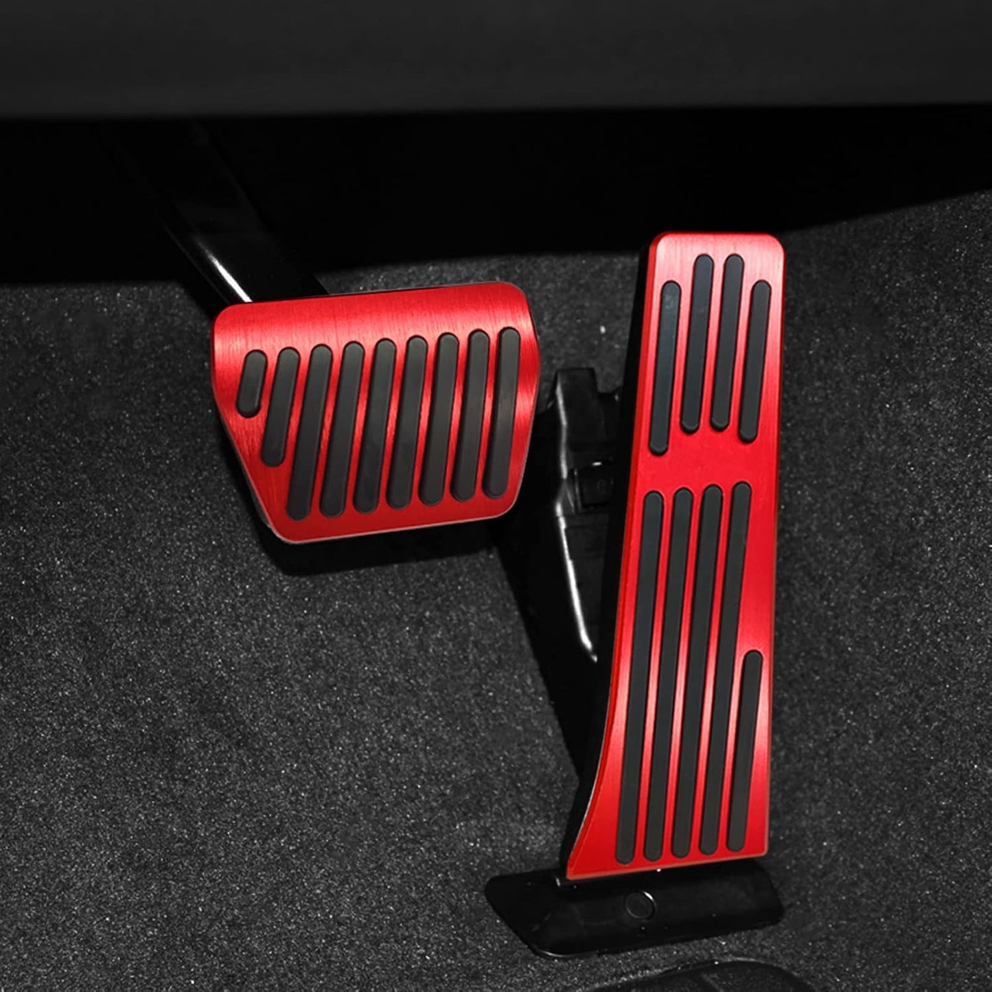Jaronx Compatible with BMW Pedal Covers, No Drill Pedal Pads Anti-Slip Pedals Compatible with BMW 3' E90 E91 E92 E93/5' F10 F11/6' F12 F13/7' F01 F02/X3 F25/X4 F26/X5 E70/X6 E71/Z4 E89 (B Model-Red)