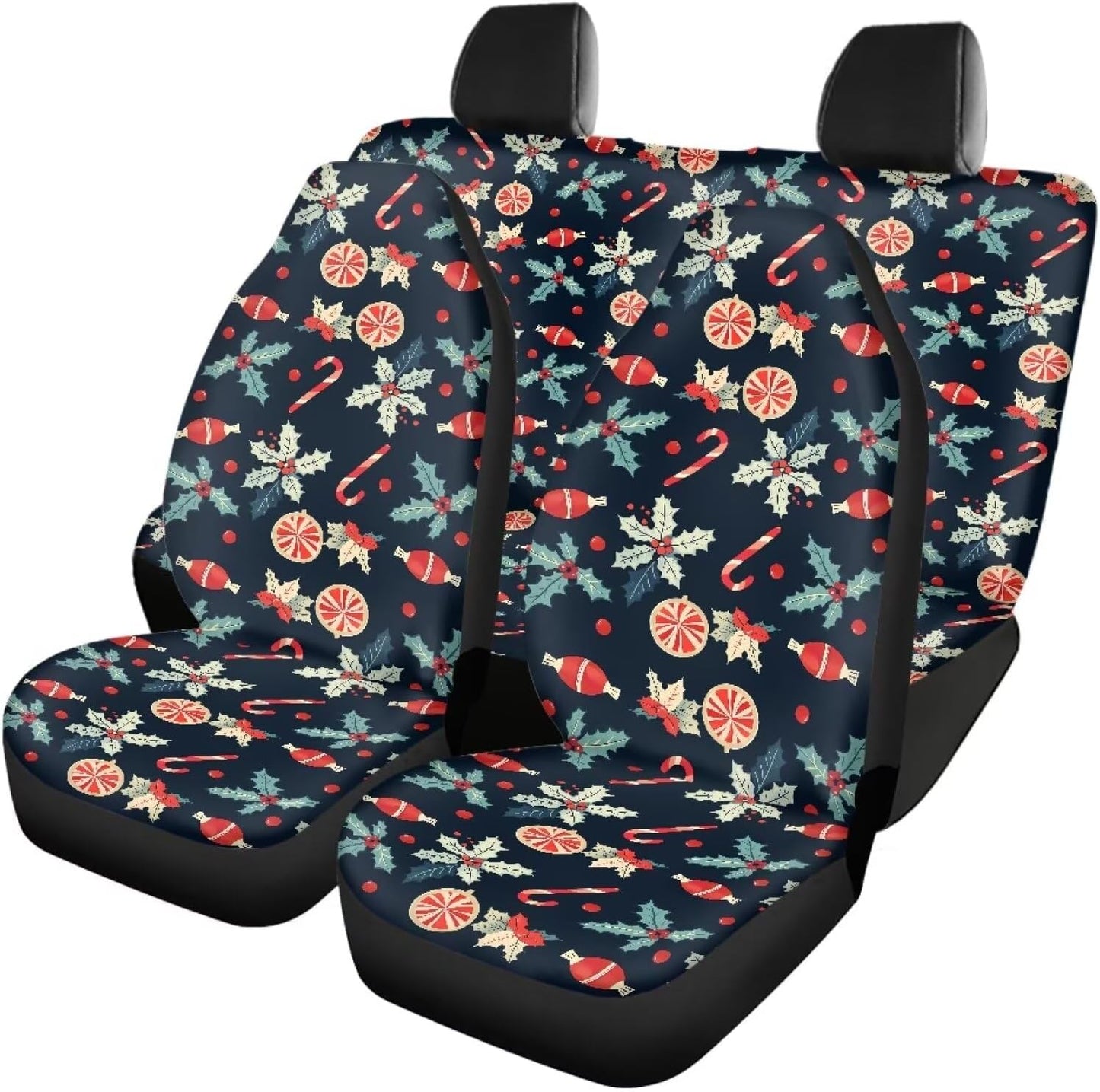 AFPANQZ Oriental Dragon Print Car Seat Covers Full Set for Back Seat Front Seats Universal Fit Most Cars SUVs Trucks Vans Comfortable Auto Seat Protection Full Set for Women Men Black Red