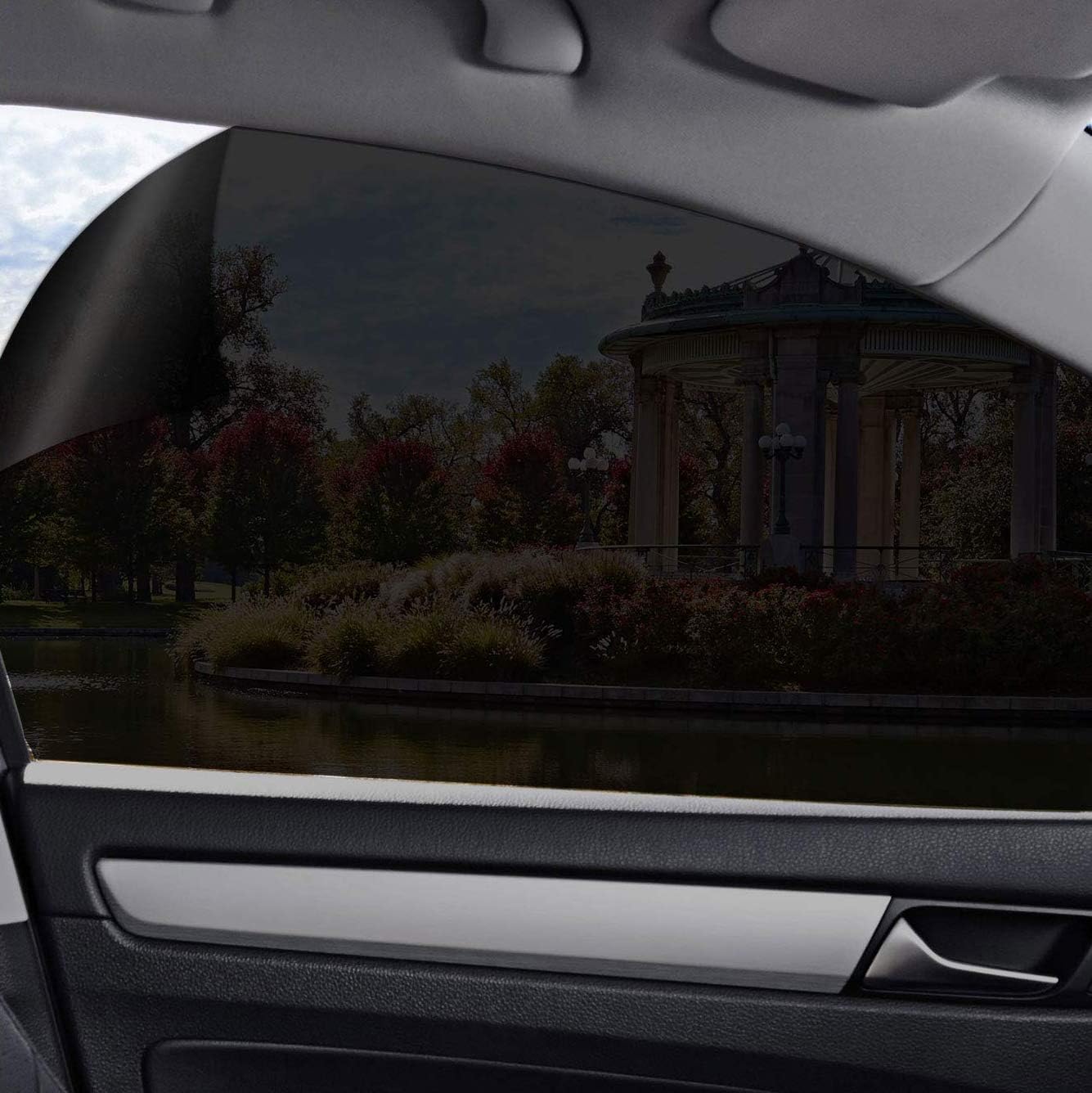 Gila Static Cling 5% VLT Automotive Window Tint DIY Easy Removal Glare Control Privacy 2ft x 6.5ft (24in x 78in) 5% Super Limo Black JS242