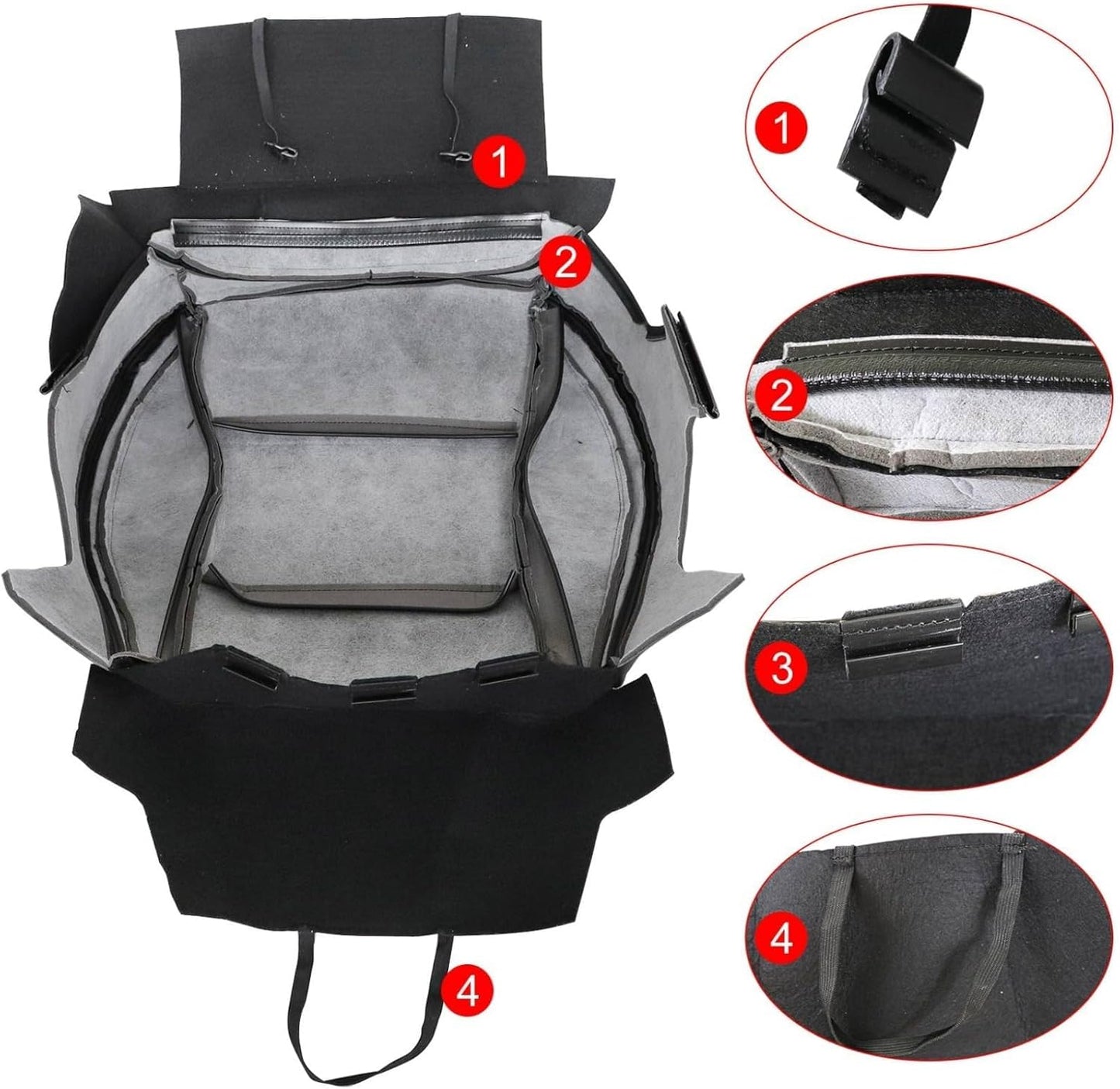 NLQR Front Driver Bottom Seat Cover Replacement Perforated Microfiber Leather Black for Subaru Outback 2015 2016 2017 2018 2019