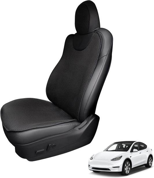 Shademax Car Seat Cover for Tesla Model Y 2020-2024 2025 /Model 3 2017-2024 Front Car Seat Protector Mat Pad Summer Breathable Anti-Slip for Tesla Model 3 Model Y Accessories Car Seat Protection 1PCS
