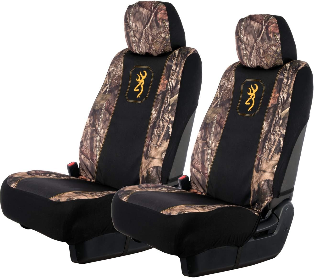 Browning Universal Low Back and Bench Seat Covers, Water and Dirt Resistant Car, Truck, and SUV Seat Covers