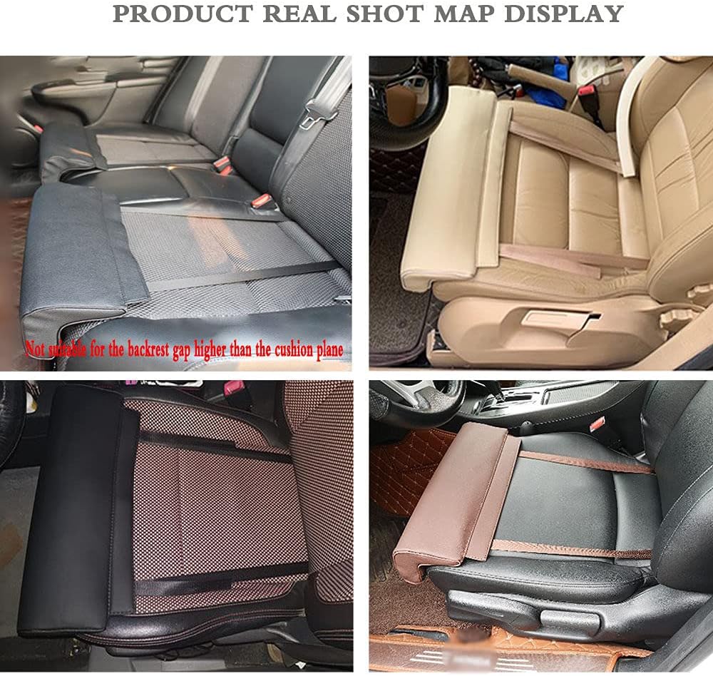 Extended Seat Cushion Comfortable Leg Support Leather Knee Pads Long-Distance Driving Car Bus Train Office Home Leg Cushion Automatic Seat Extension,Beige