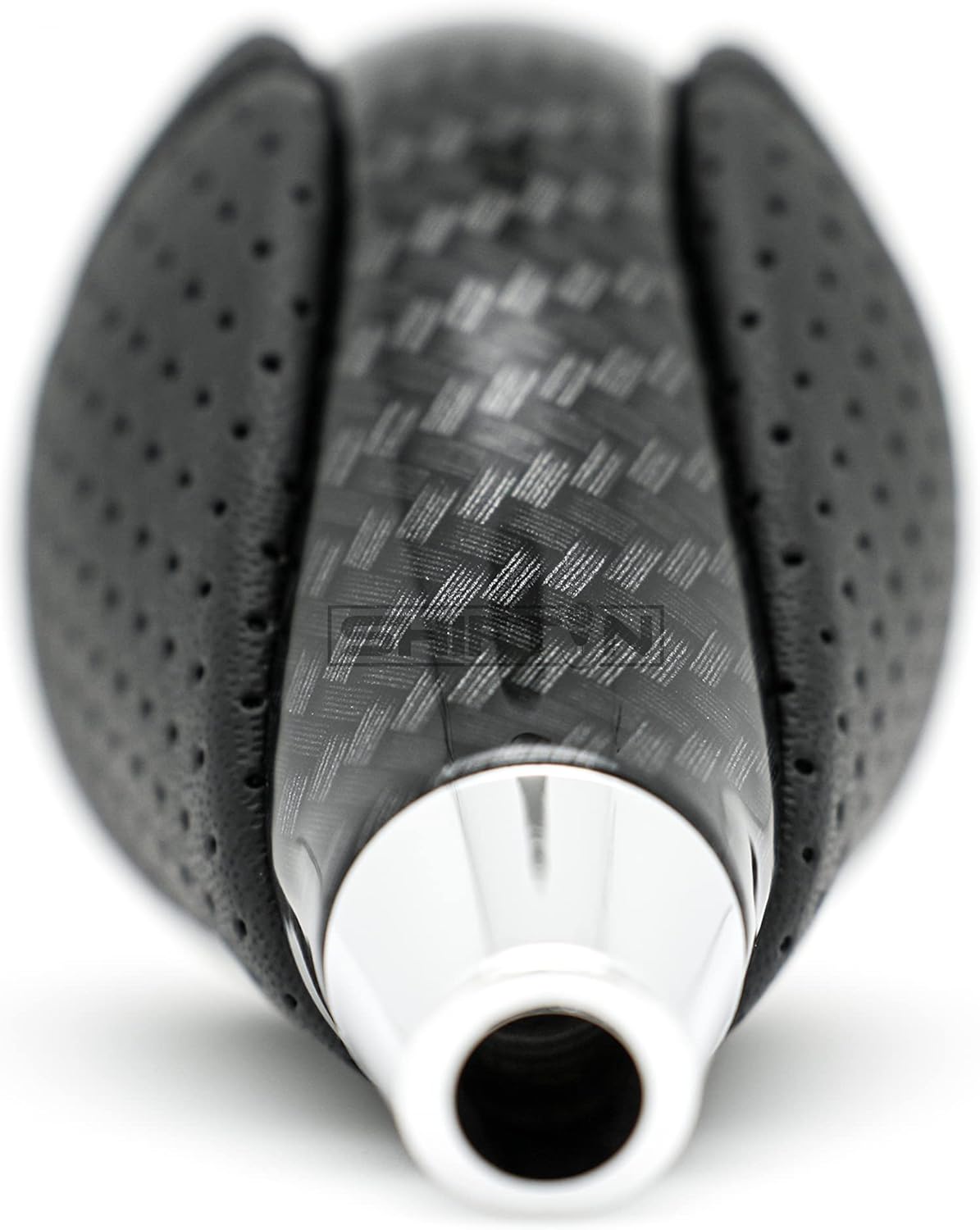 SHIFTIN Carbon Fiber Pattern Gear Shift Knob for Lexus ES300h ES350 GS300 GS350 GS430 GS460 IS250 IS300 LS460 LS600h RX350 RX450h (Punched Black Leather/Carbon Fiber Pattern)