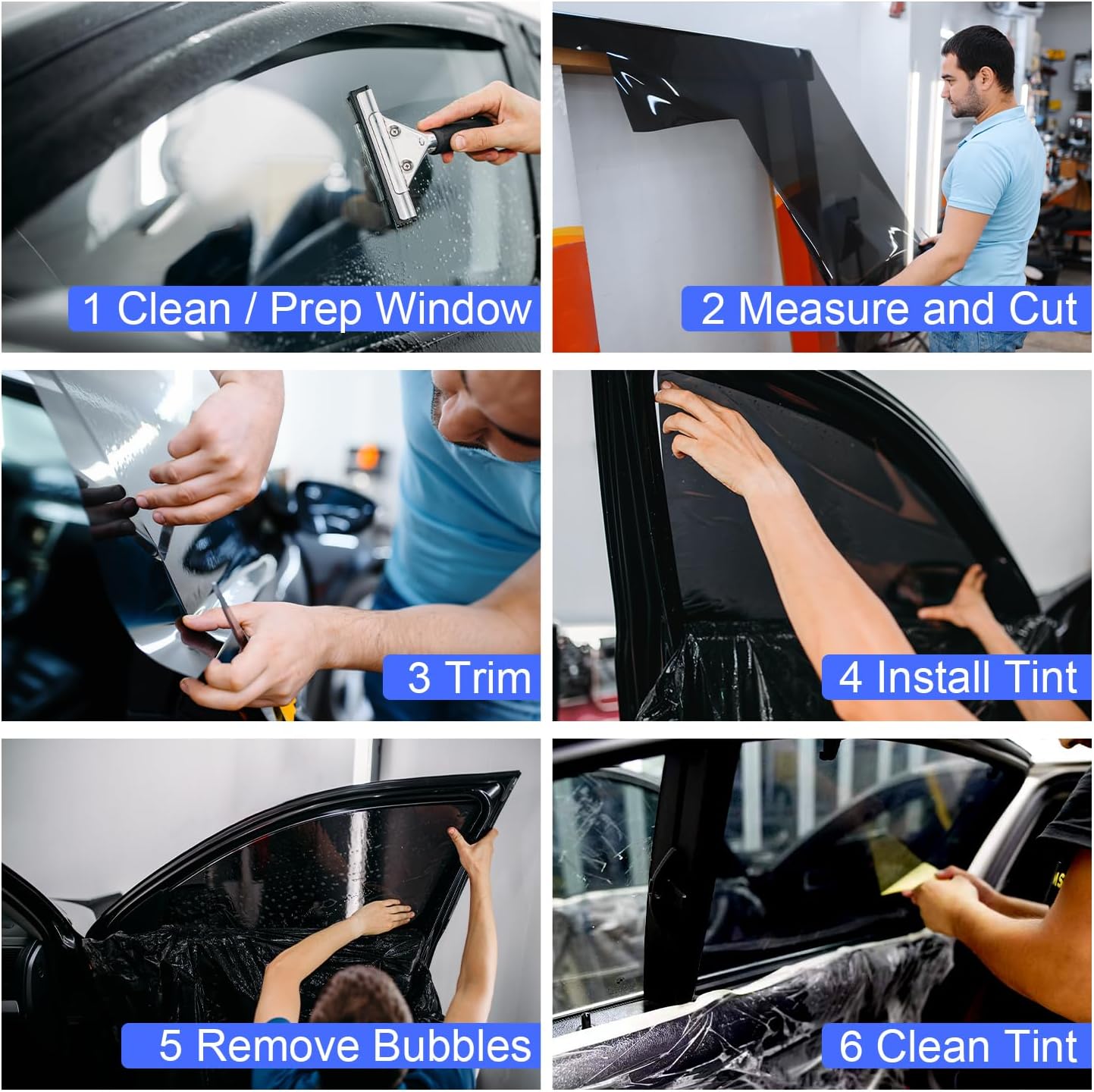 LuxeShade Auto Window Tint Film Roll - 5% VLT Privacy, UV Protection, Scratch & Heat Resistant - Blackout Shade for Car Windows - Nano Carbon Formula - Automotive Baby Protection - 24" x100' Roll