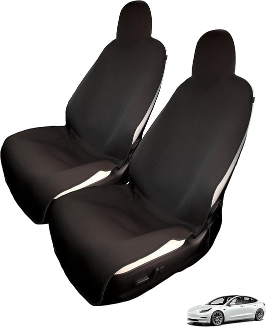 EVNV Tesla Model 3 Seat Covers 2023 - Waterproof Tesla Seat Covers Protect Your Front Seats - Fits 2018-2023 Model 3, Black 2-Pack