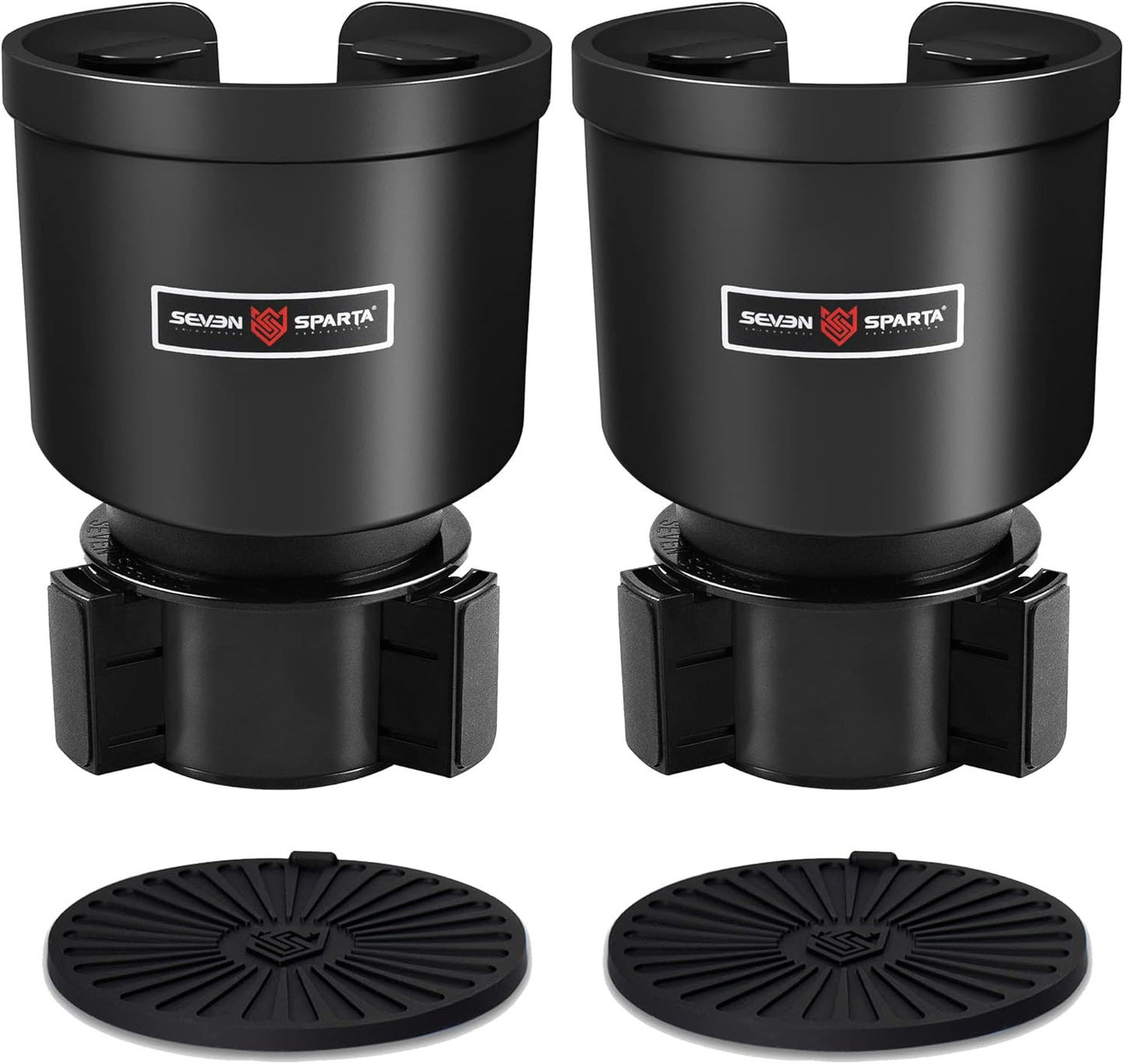 Upgraded Car Cup Holder Expander Adapter with Offset Adjustable Base, Compatible with Yeti 14/24/36/46oz Ramblers, Hydro Flasks 32/40oz, Other Large Bottles Mugs in 3.4"-4.0", 2 Pack