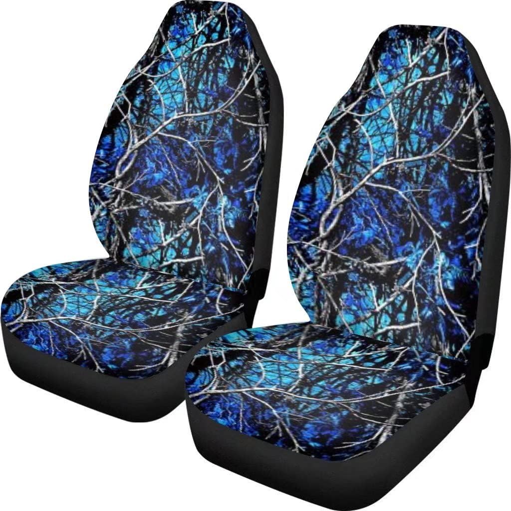 KEIAHUAN Galaxy Owl Car Seat Cover for Women Men, 2 Packs High Back Bucket Universal Fit Auto Seat Covers for Cars, Trucks, SUV, or Van