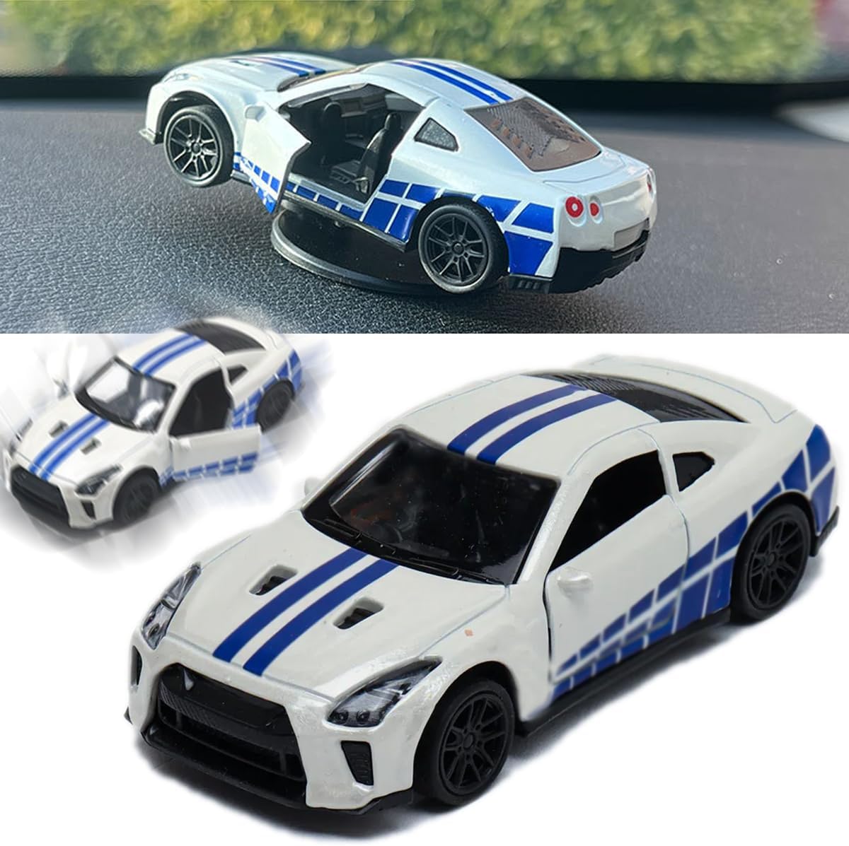 Dashboard Drifters Collection, Alloy Car Model Drifting Spin Ornament for Car–Stylish Vehicle Interior, Car Dashboard Decorations,Drifting Car Dash Ornament, Vehicle Turn and Follow Drift (SET(6PCS))