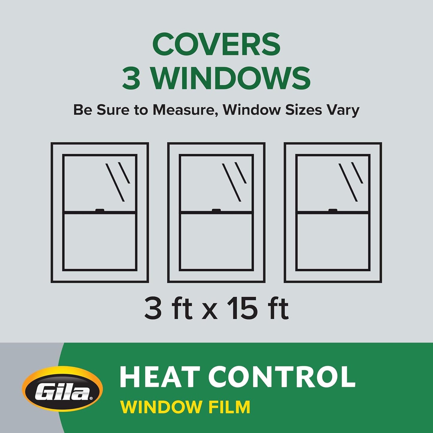 Gila® Heat Control Titanium Adhesive Residential DIY Window Film Sun Blocking Glare Reduction 3ft x 15ft (36in x 180in)