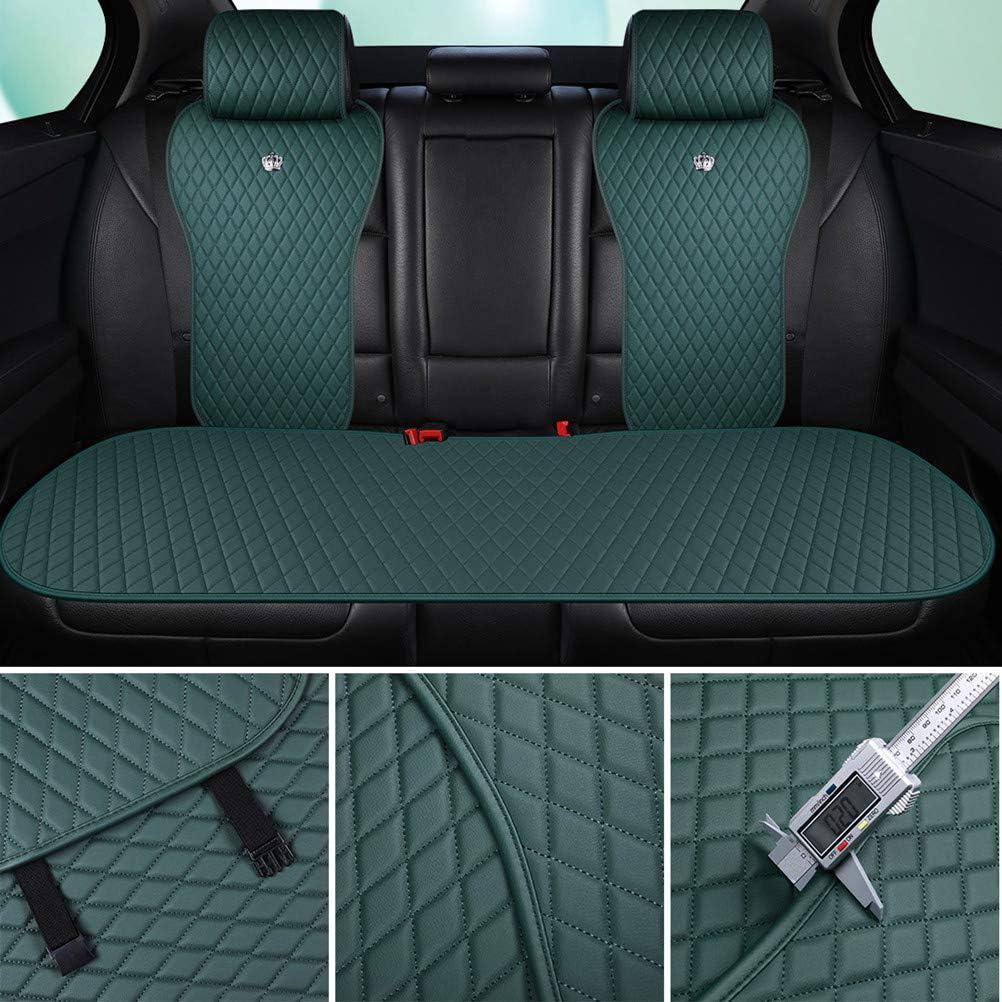 Red Rain Universal Seat Covers for Cars Leather Seat Cover with Crown Army Green Seat Covers 2/3 Covered 11PCS Fit Car/Auto/SUV (A-Army Green)
