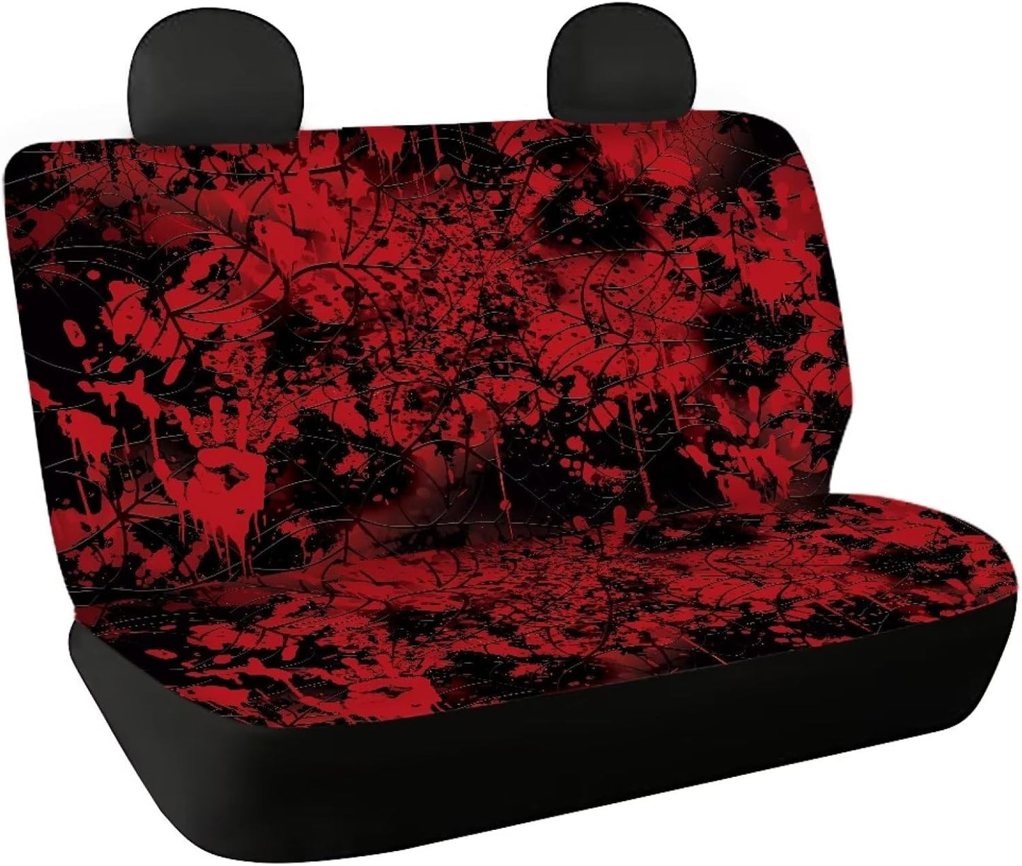 AFPANQZ Cowhide Milk Cow Print Car Rear Bench Protective Seat Cover - Brown, Polyester Fabric, Universal Fit, Full Wrap, Dust-Proof - For Trucks, Vans, SUVs