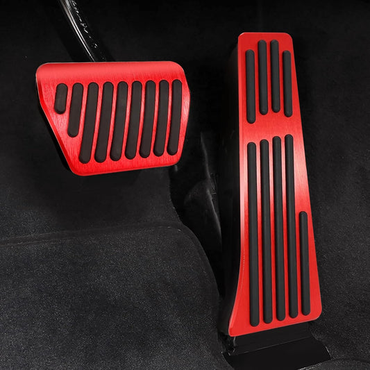 Jaronx Compatible with BMW Pedal Covers, No Drill Pedal Pads Anti-Slip Pedals Compatible with BMW 3' E90 E91 E92 E93/5' F10 F11/6' F12 F13/7' F01 F02/X3 F25/X4 F26/X5 E70/X6 E71/Z4 E89 (B Model-Red)