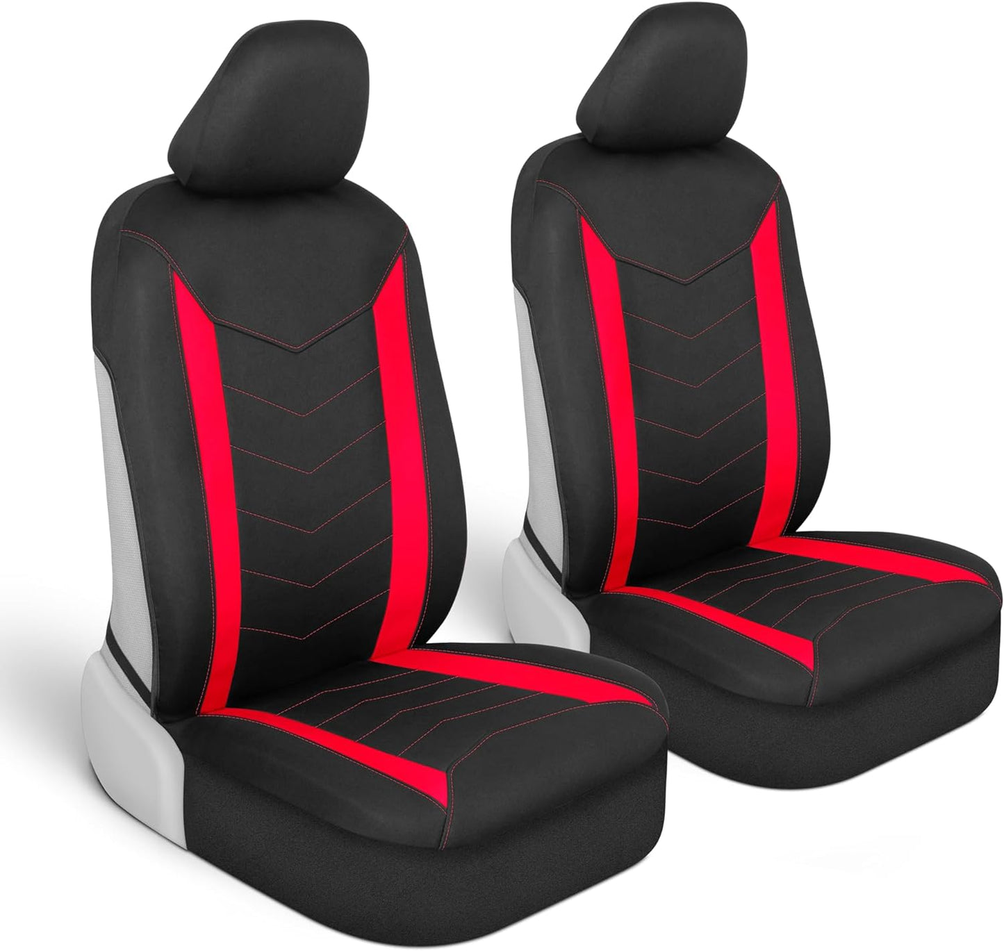 Motor Trend SpillGuard Seat Covers for Cars Trucks SUV – Black Seat Covers with Waterproof Neoprene Lining, Automotive Car Seat Covers for Front Seats Only, Forros para Asientos de Carro