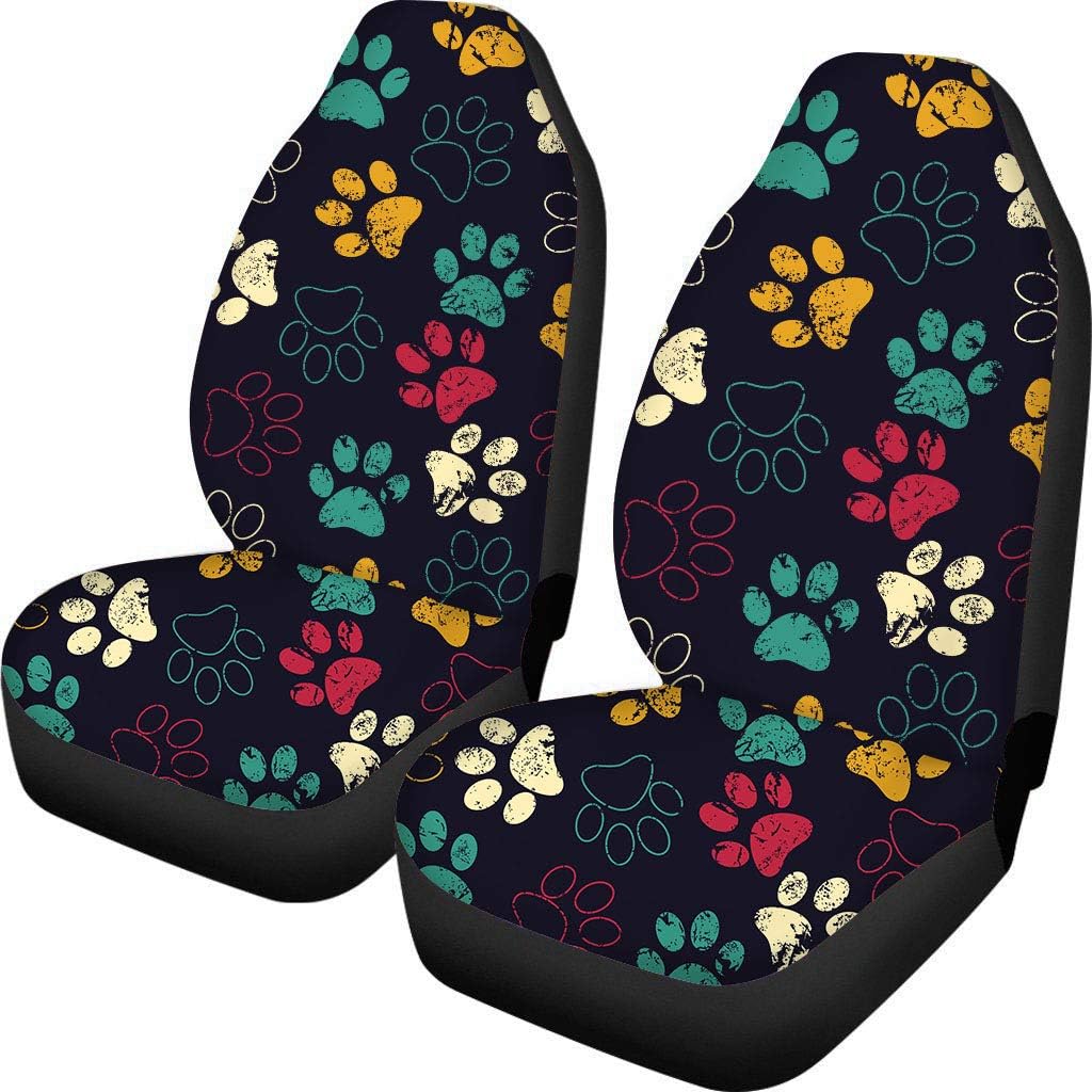 TOADDMOS Bohemian Colorful Mandala Patchwork Car Seat Covers Bucket Front Seats Protector,Universal Fit Cars,Sedan,SUV