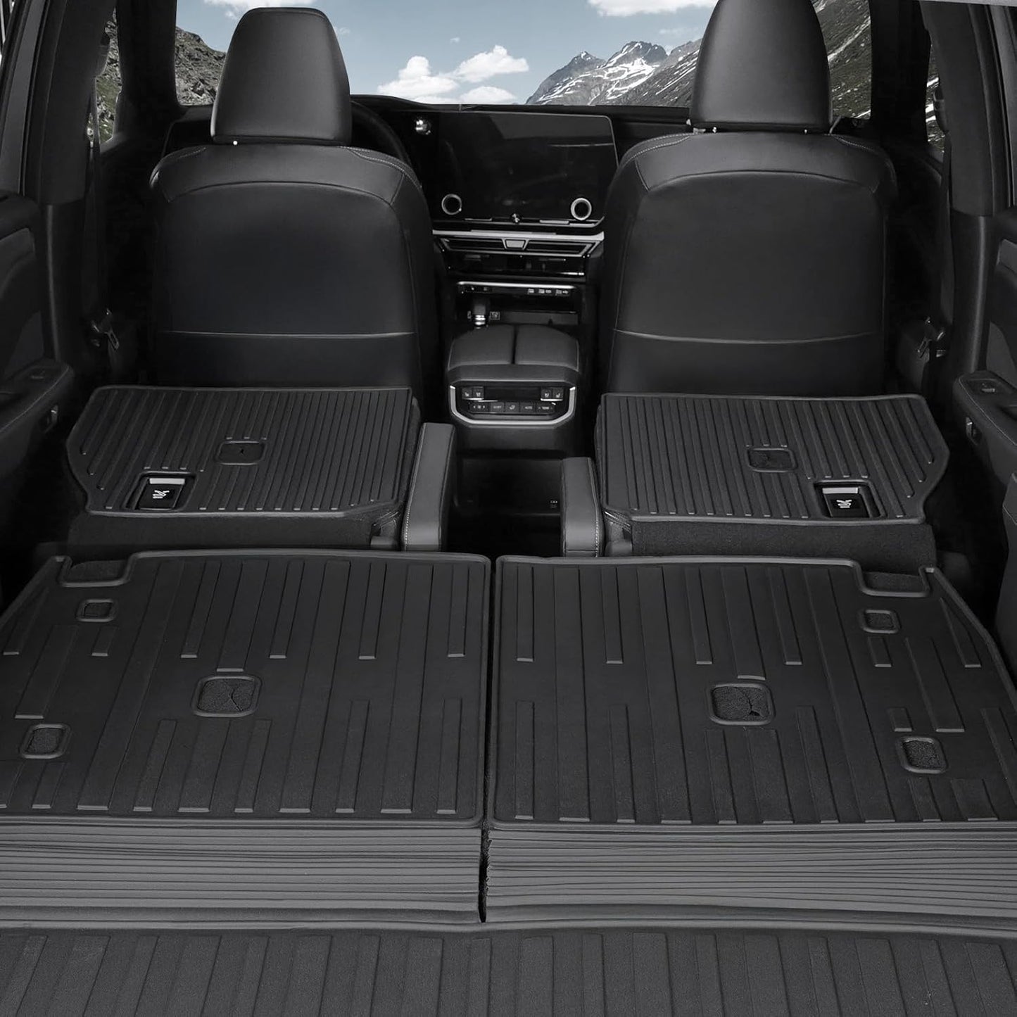 HOUCLEMIC Kick Mats for Grand Highlander Accessories, 2nd Row All-Weather TPE Seat Back Covers Backrest Mats for 2024 Grand Highlander Accessories (7 Seater Captain Chairs Only), CXHW2023G0005H