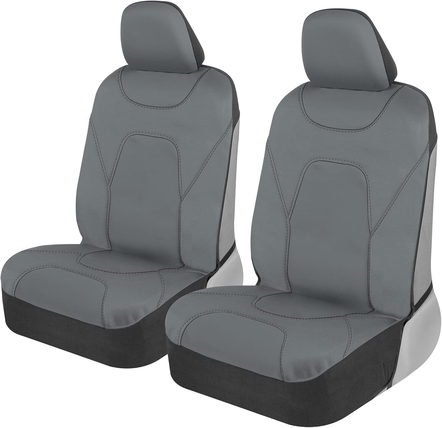 Motor Trend AquaShield Waterproof Front Seat Covers, Black Seat Covers for Cars – Padded Neoprene Front Car Seat Cover, SUV Seat Covers Protector - Car Interior Cover for Auto Truck & Van