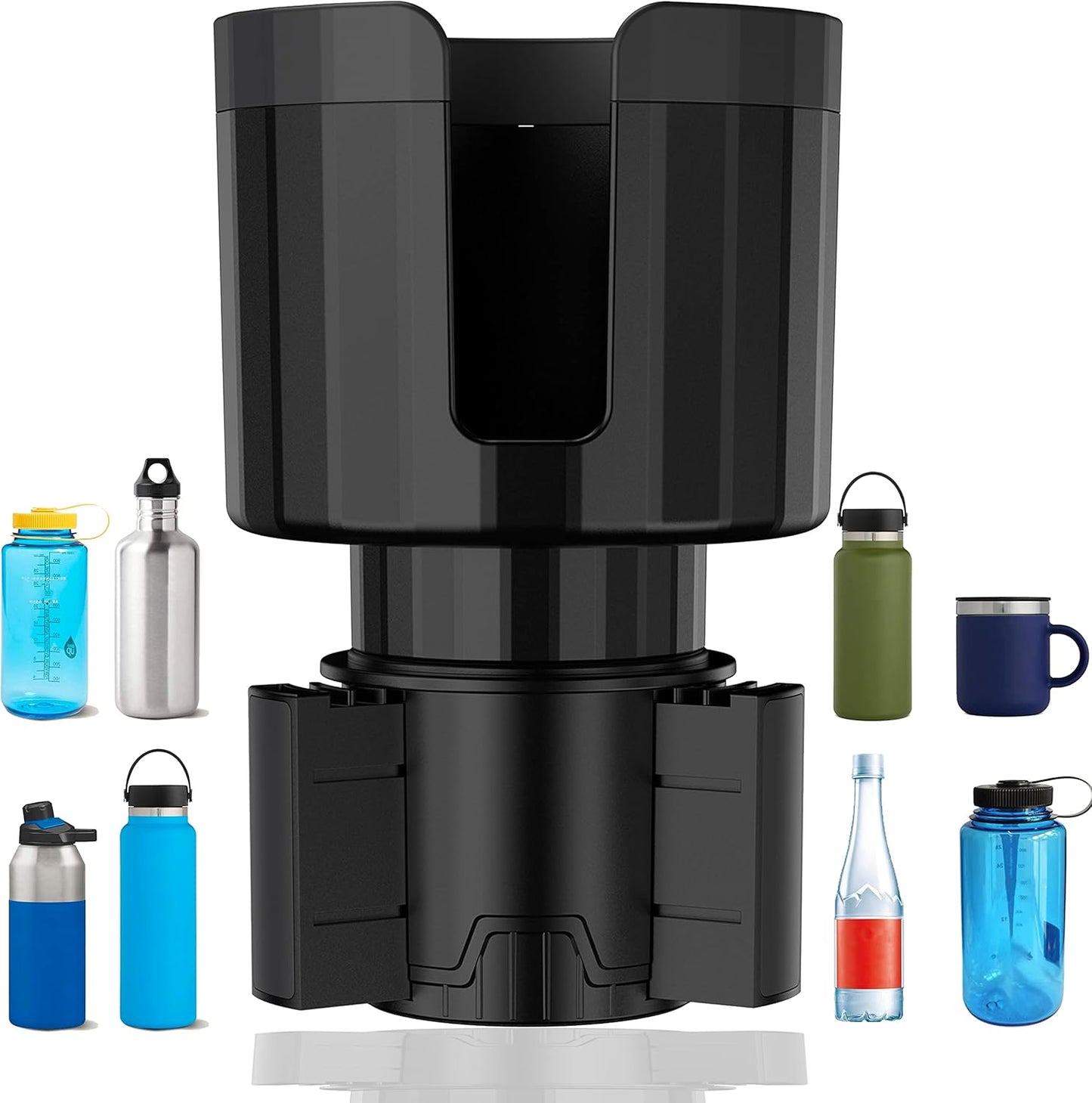 SHENGYAWAUTO Car Cup Holder Expander Organizer with Adjustable Base,Compatible Hydro Flasks 32/40 Ounce, Compatible Yeti Ramblers 20/26/30 Other Bottles & Big Drinks in 3.4''-4'' (SYCP068)