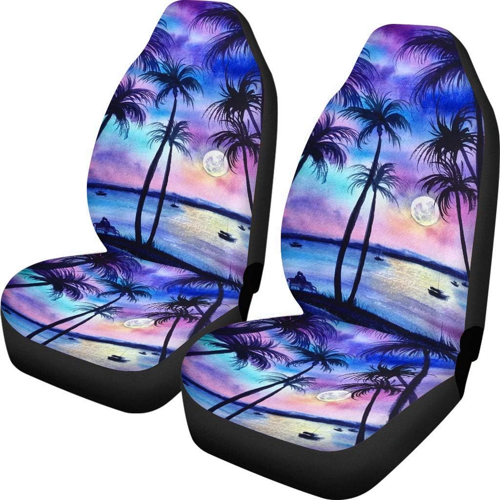 TOADDMOS Bohemian Colorful Mandala Patchwork Car Seat Covers Bucket Front Seats Protector,Universal Fit Cars,Sedan,SUV