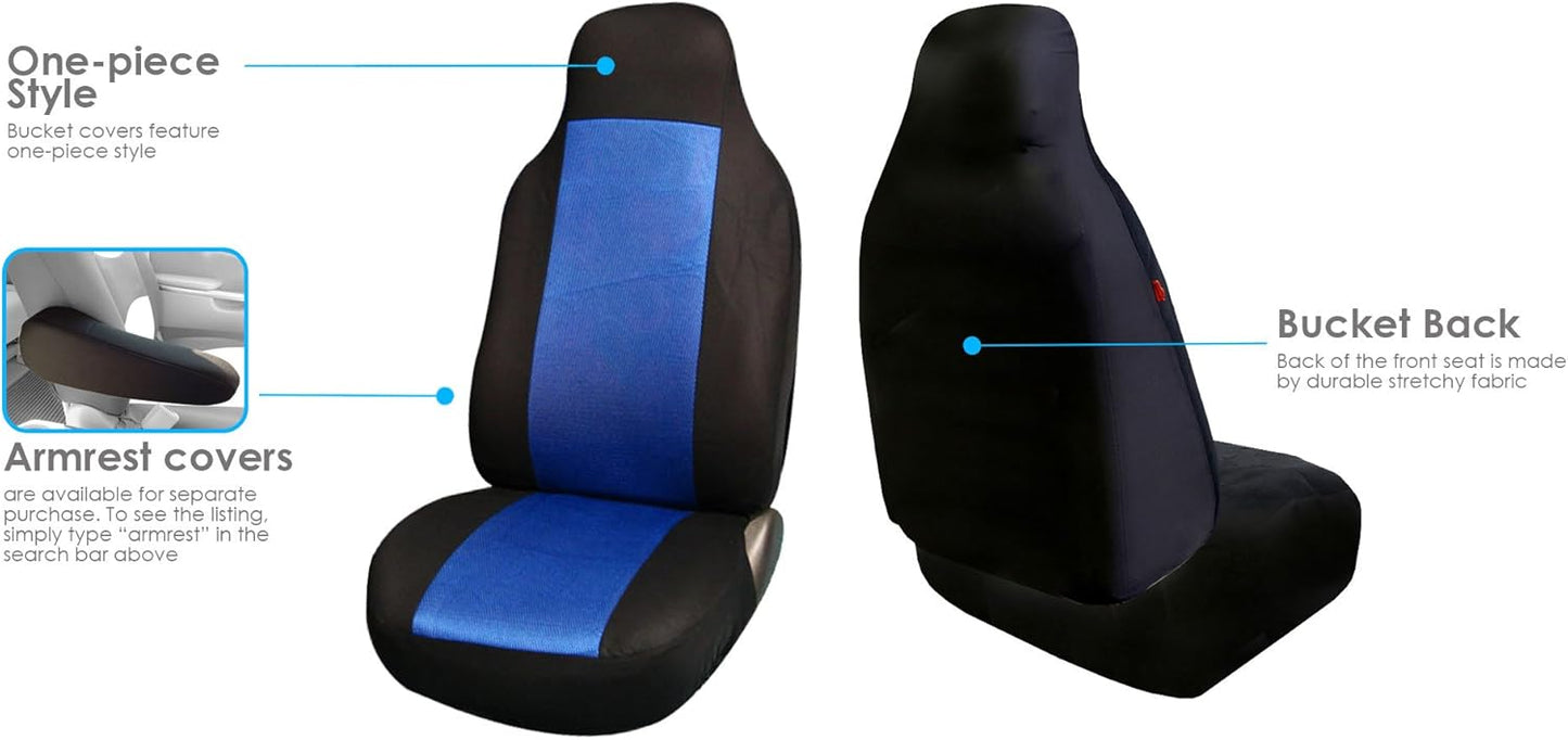 FH Group FB102BLUE114 Blue 3D Air Mesh Auto Seat Cover (Full Set)