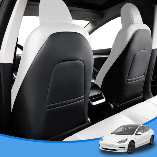 Fit for Tesla Model 3 Model Y Accessories Seat Covers Car Kick Mats Back Seat Protector(Set of 2)