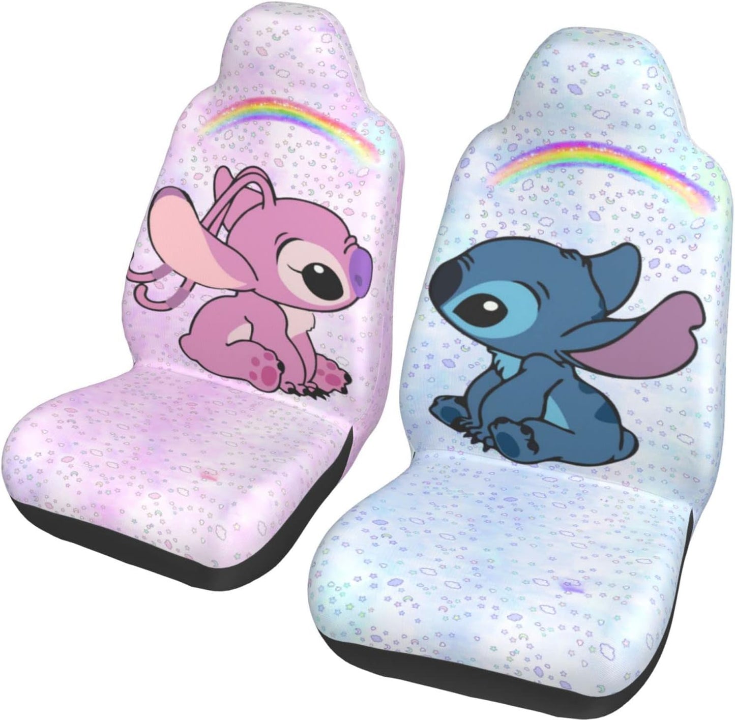 2Pcs Classic Anime Car Seat Covers Anime Front Seat Covers Accessories for Fit Most Car, Truck, SUVs, Or Van