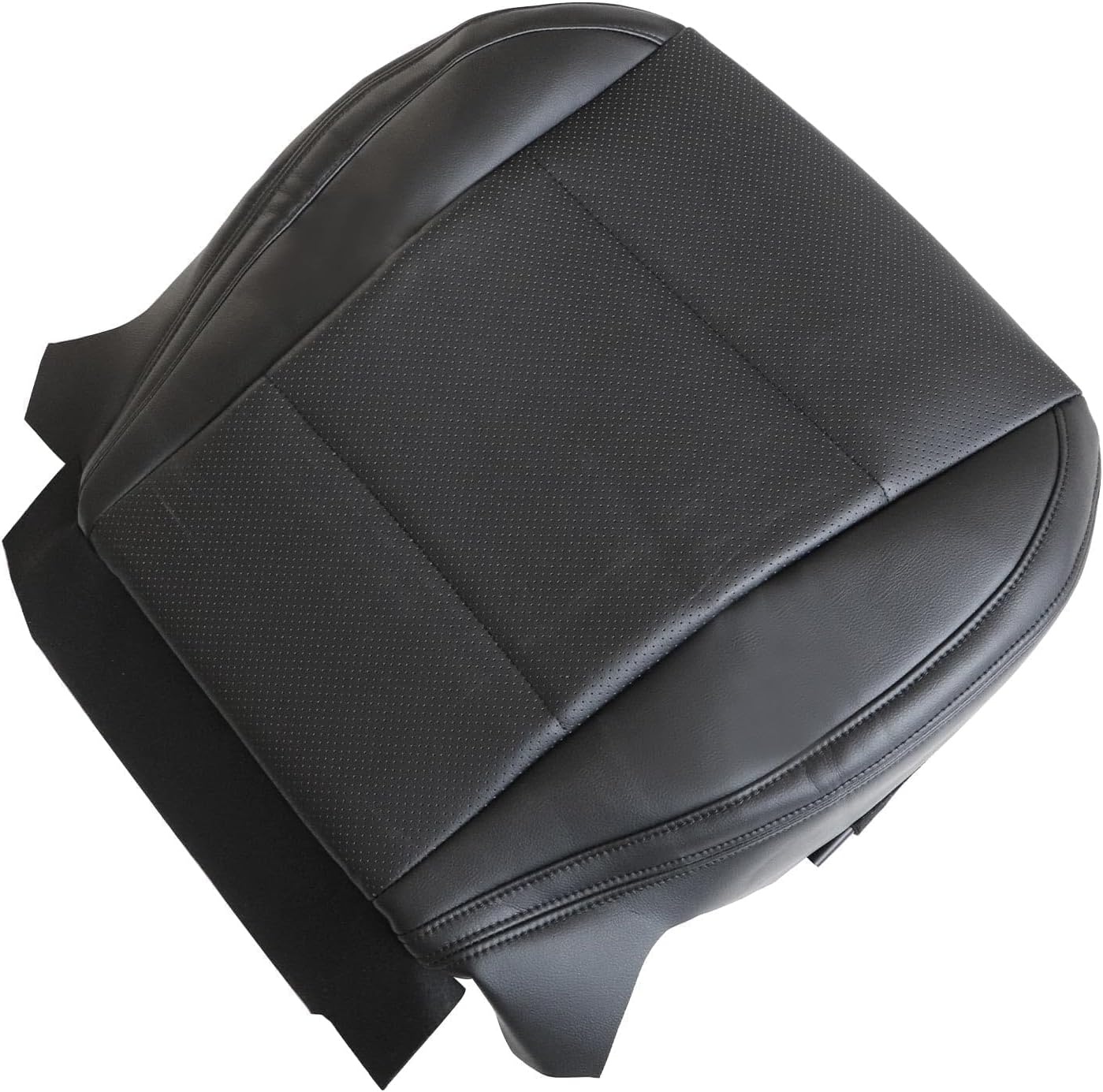NLQR Front Driver Bottom Replacement Perforated Seat Cover Microfiber Leather Black Compatible with Subaru Outback 2015 2016 2017 2018 2019