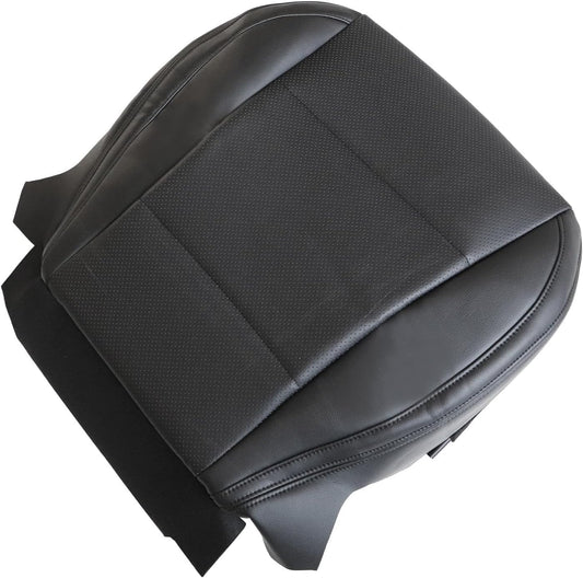 NLQR Front Driver Bottom Replacement Perforated Seat Cover Microfiber Leather Black Compatible with Subaru Outback 2015 2016 2017 2018 2019