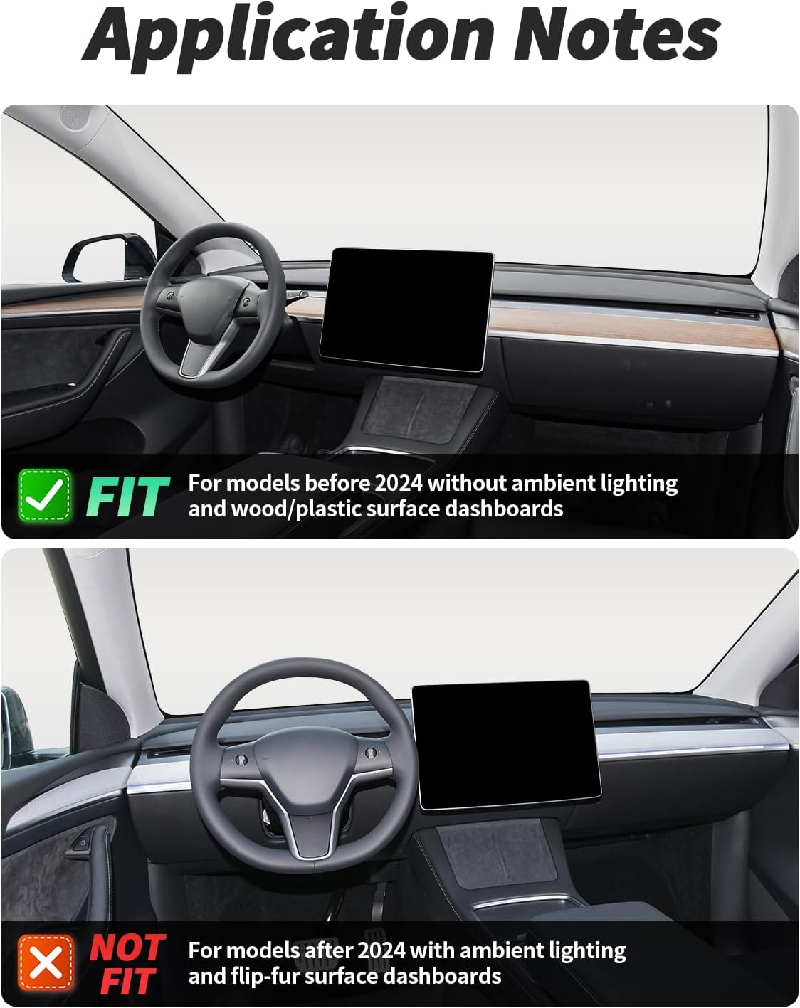 KKTR-CAR Dashboard Cover Wrap and Front Door Inner Armrest Panel Cover Trim Compatible with Tesla Model 3 2021-2023 Model y 2020-2025,NOT for Performance (Matte Carbon Fiber Pattern, 4pcs)