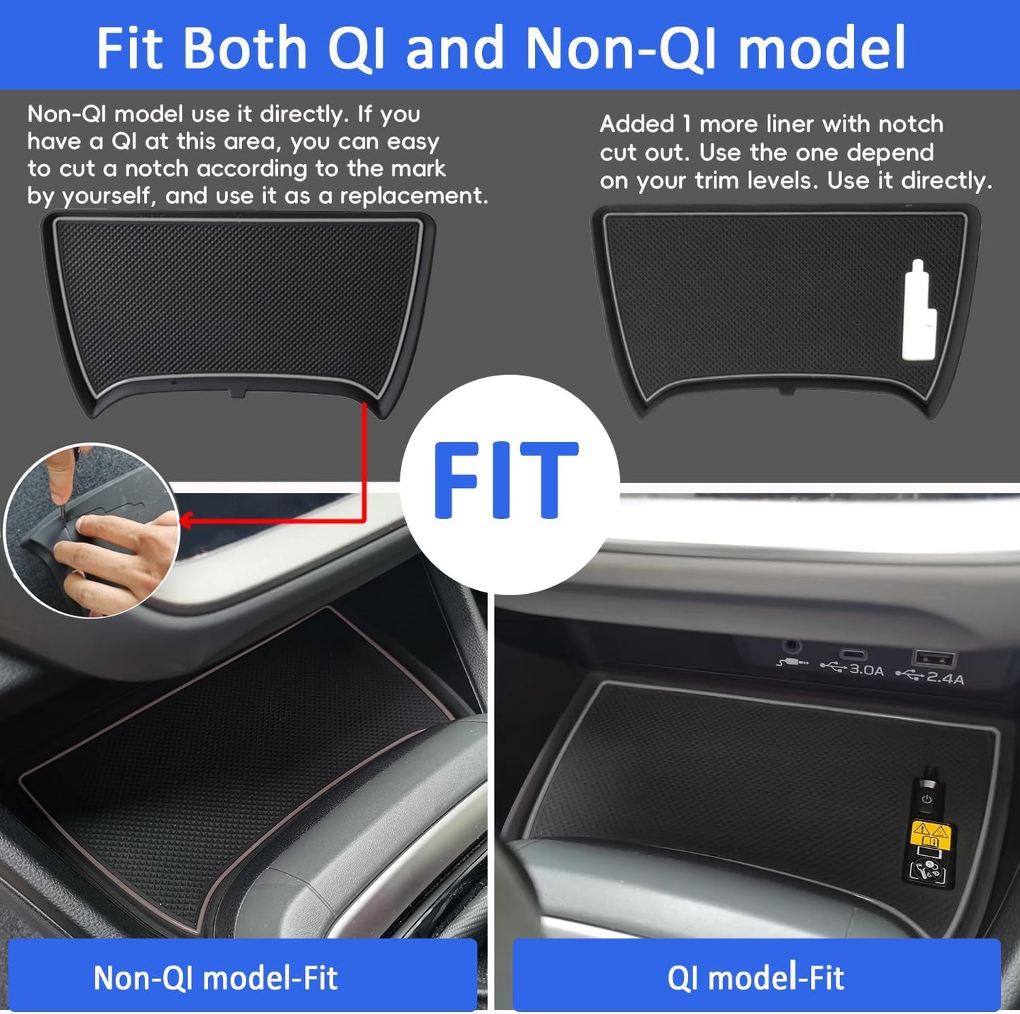 Auovo Cup Holder Inserts Liners Compatible with Subaru Crosstrek 2024 2025 Impreza Accessories Car Custom Center Console Door Pocket Mats Pads 19PCS (Gray Trim)